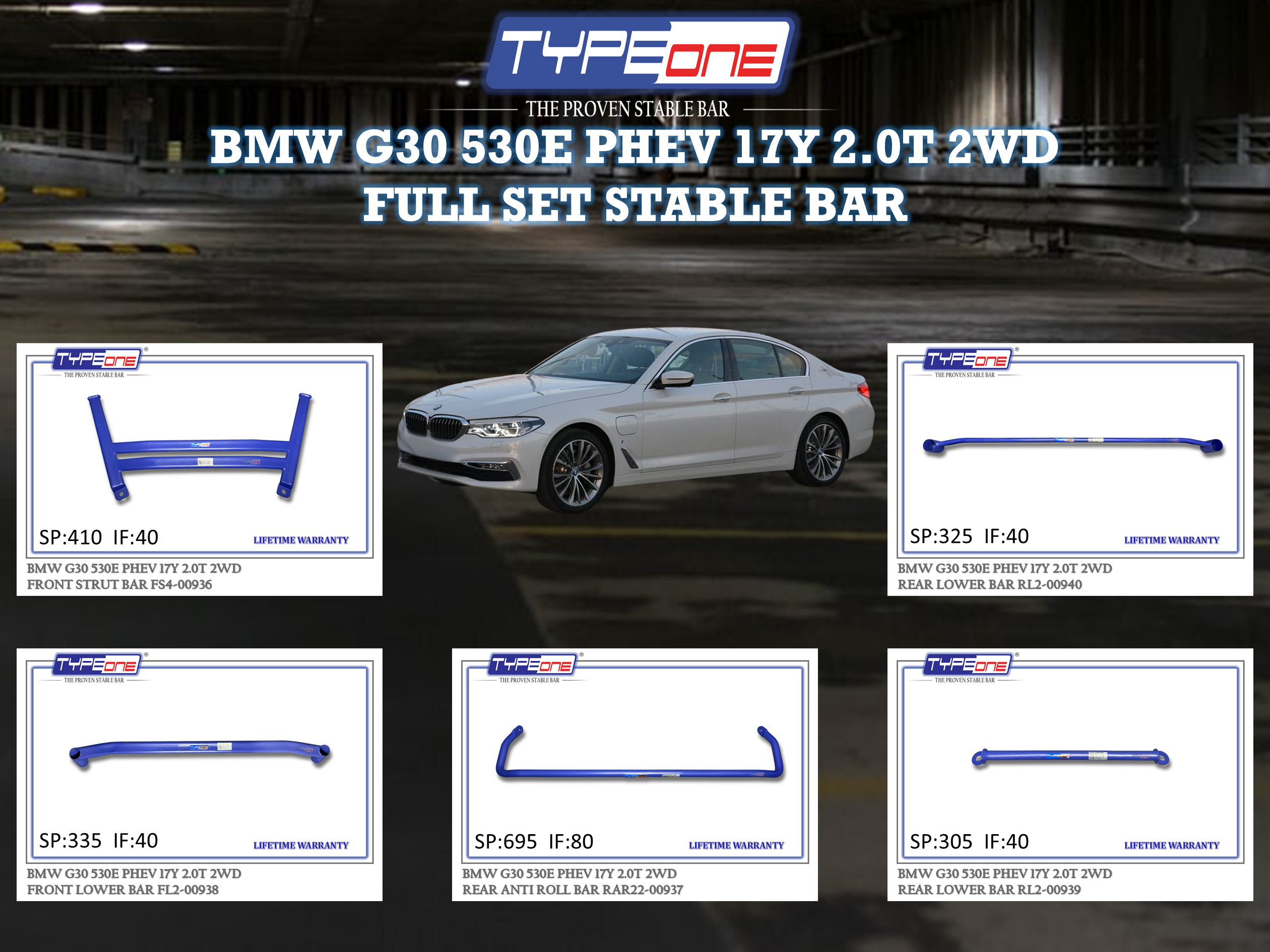 (TYPEONE) BMW G30 530e PHEV 17Y 2.0T 2WD
