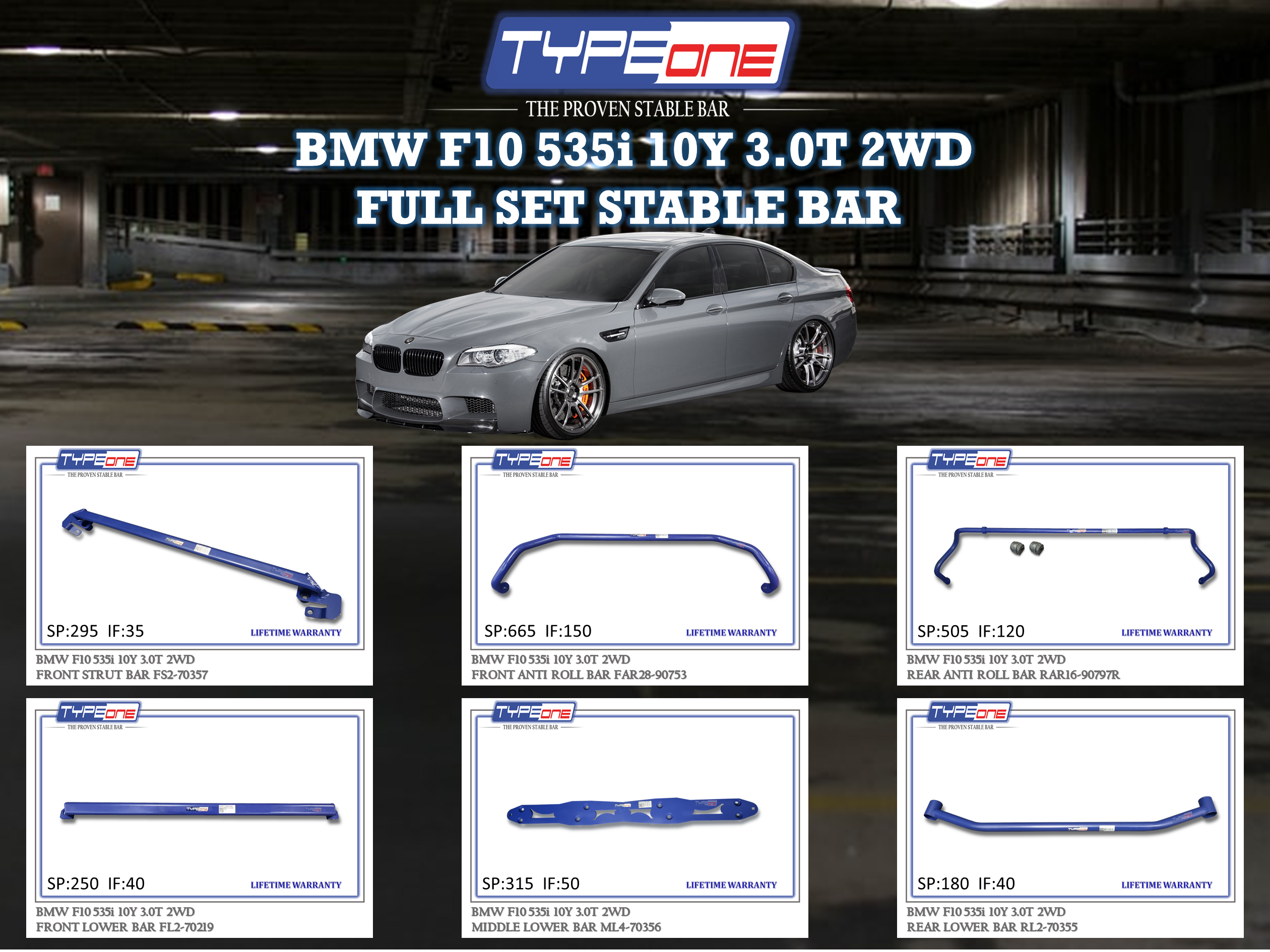 (TYPEONE) BMW F10 535i 10Y 3.0T 2WD