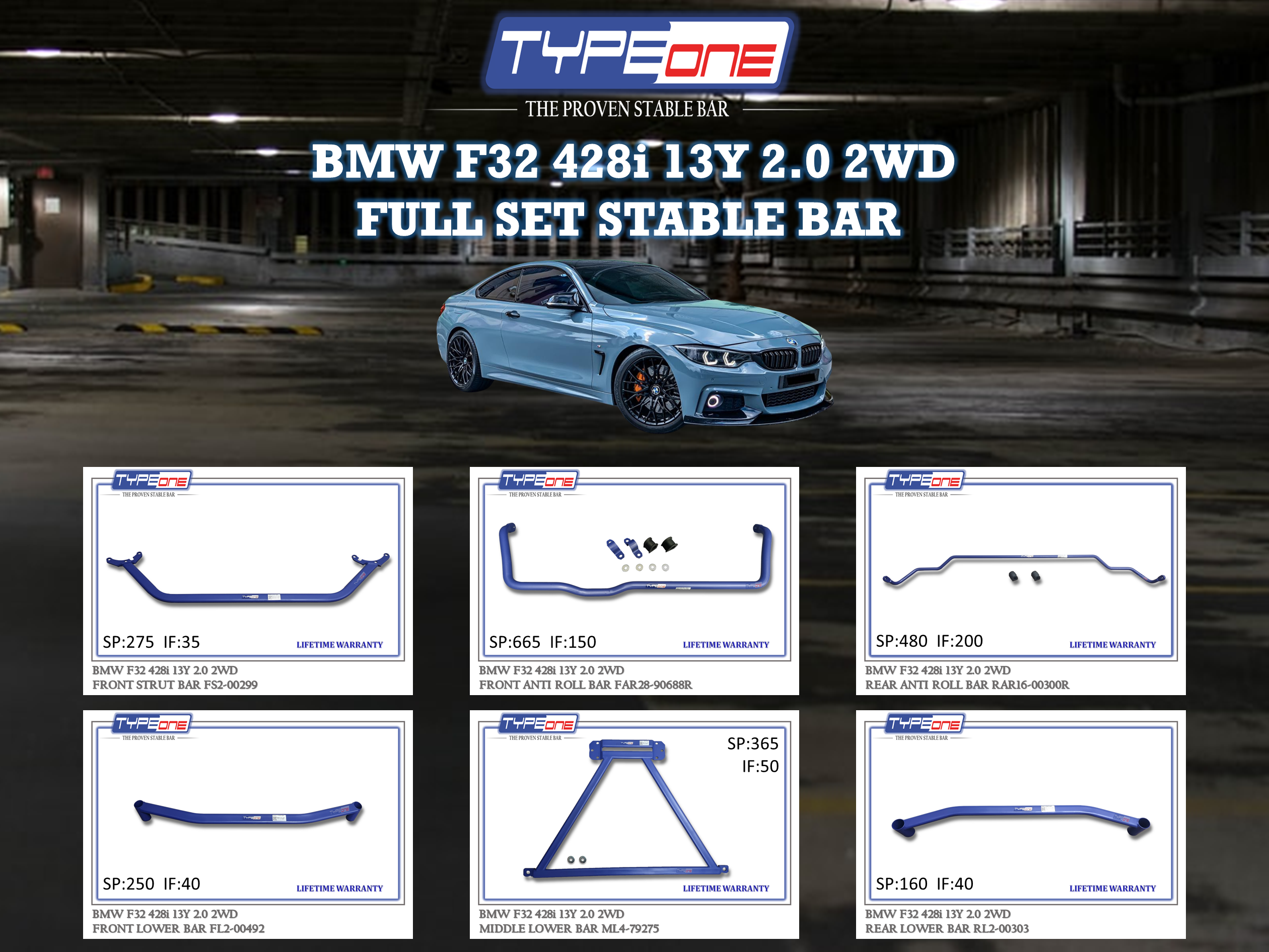 (TYPEONE) BMW F32 428i 13Y 2.0 2WD