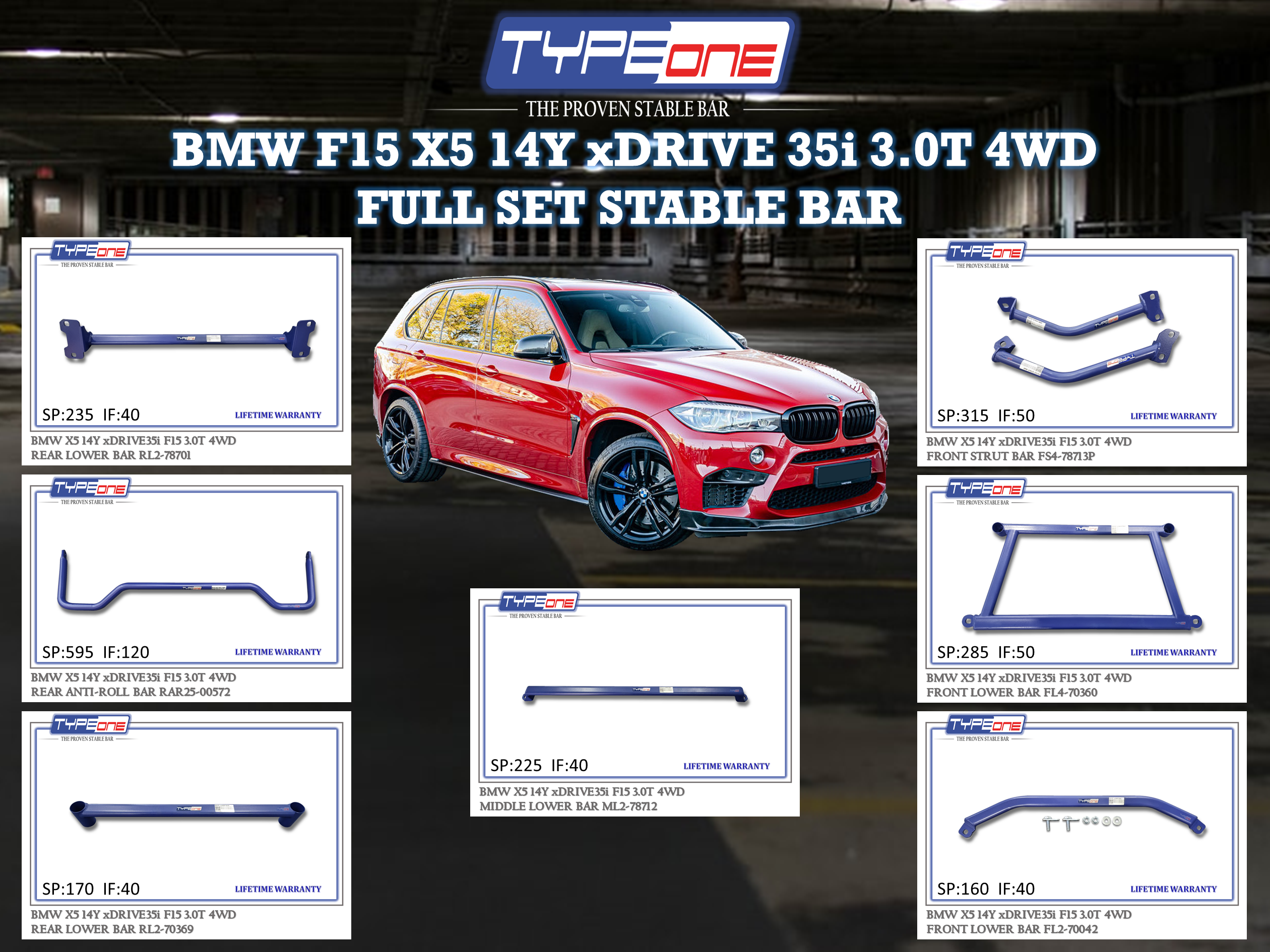 (TYPEONE) BMW F15 X5 14Y xDRIVE 35i 3.0T 4WD