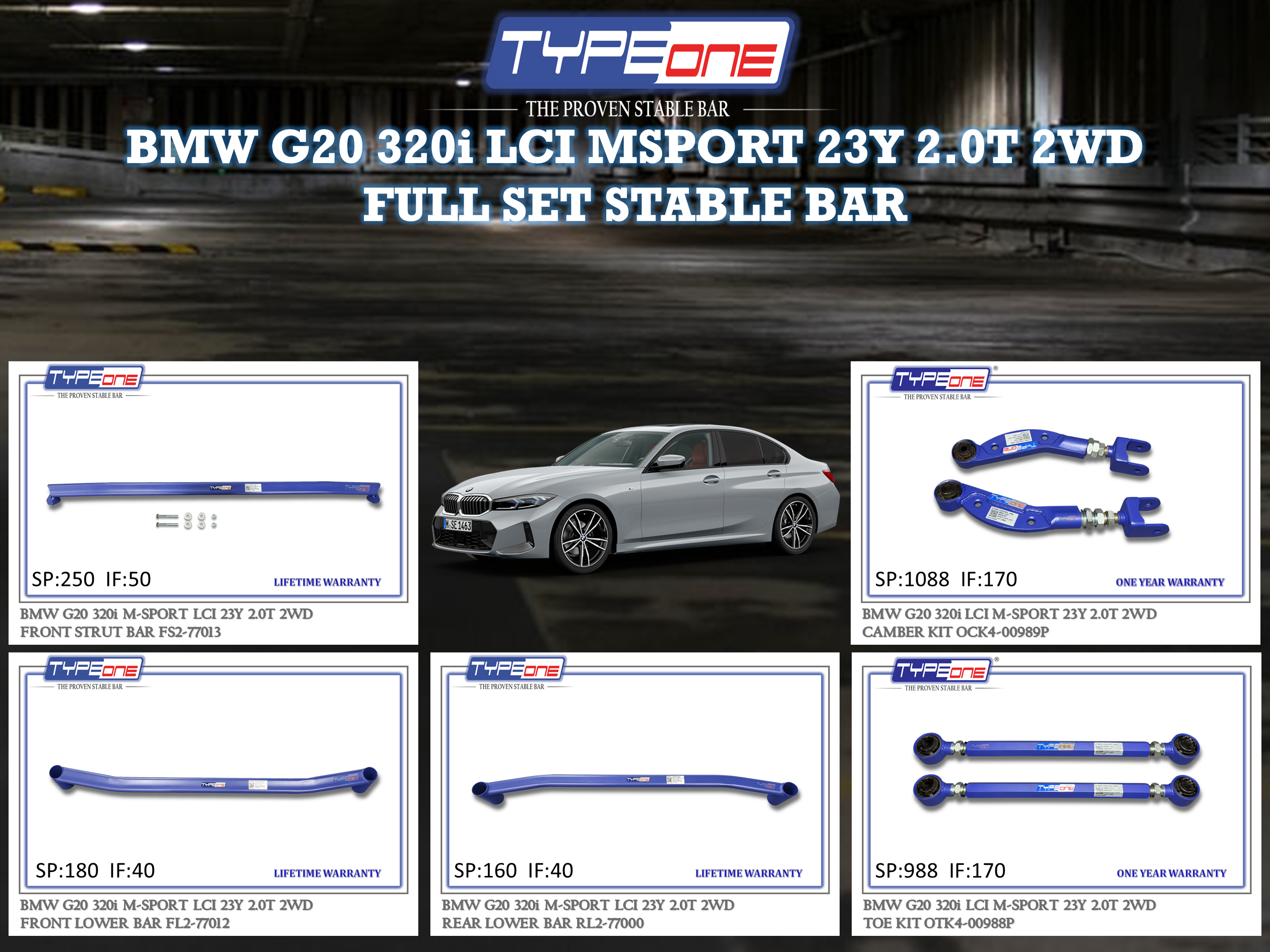 (TYPEONE) BMW G20 320i LCI M SPORT 23Y 2.0T 2WD