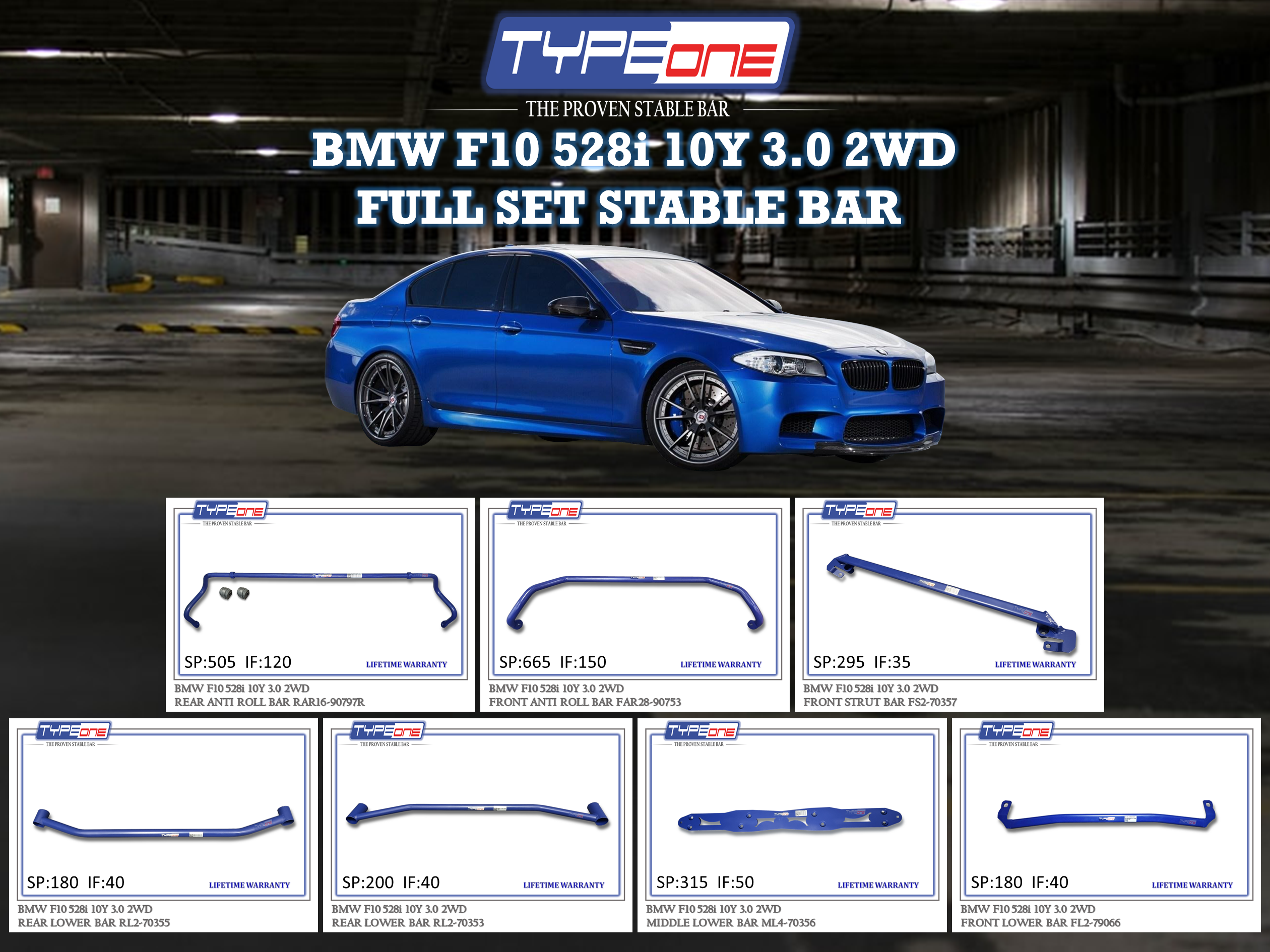 (TYPEONE) BMW F10 528i 10Y 3.0 2WD