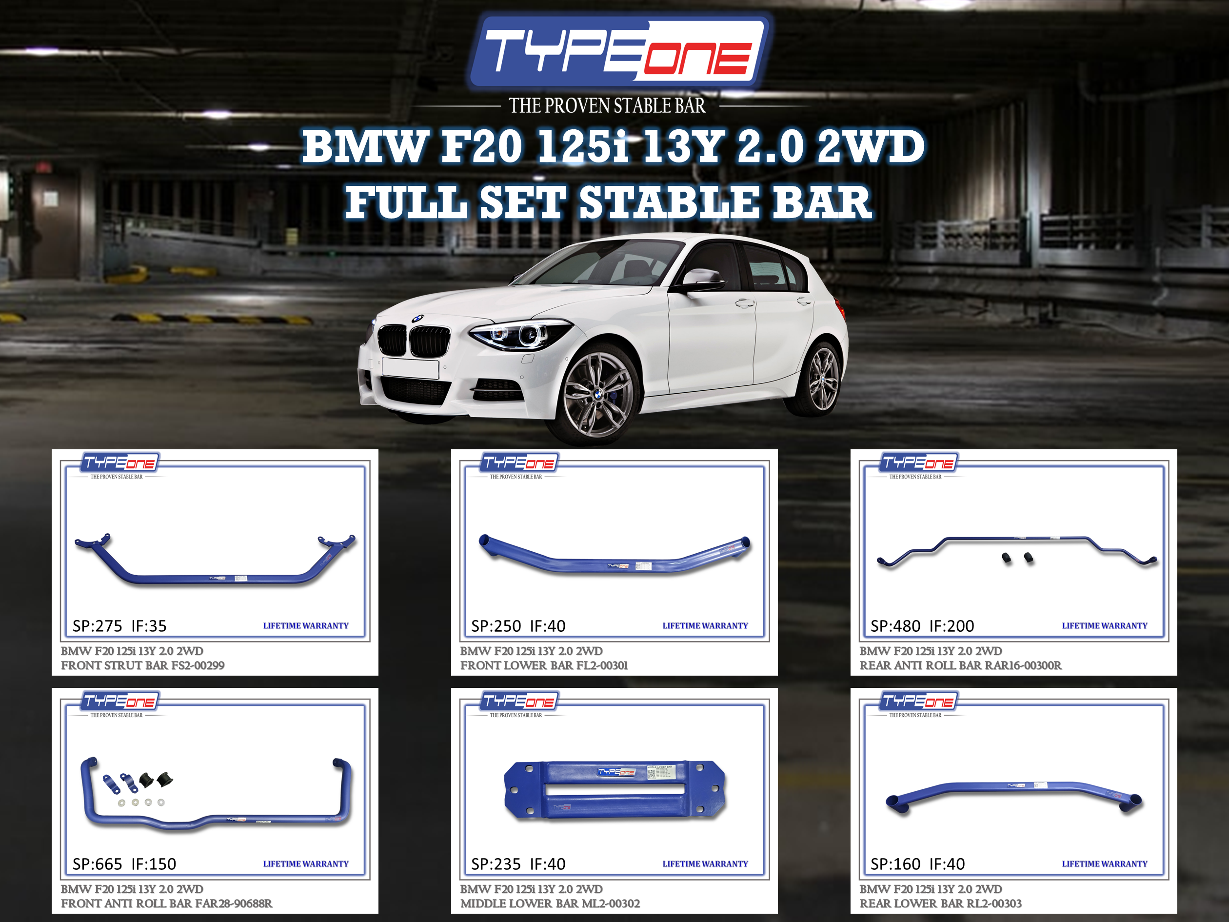 (TYPEONE) BMW F20 125i 13Y 2.0 2WD