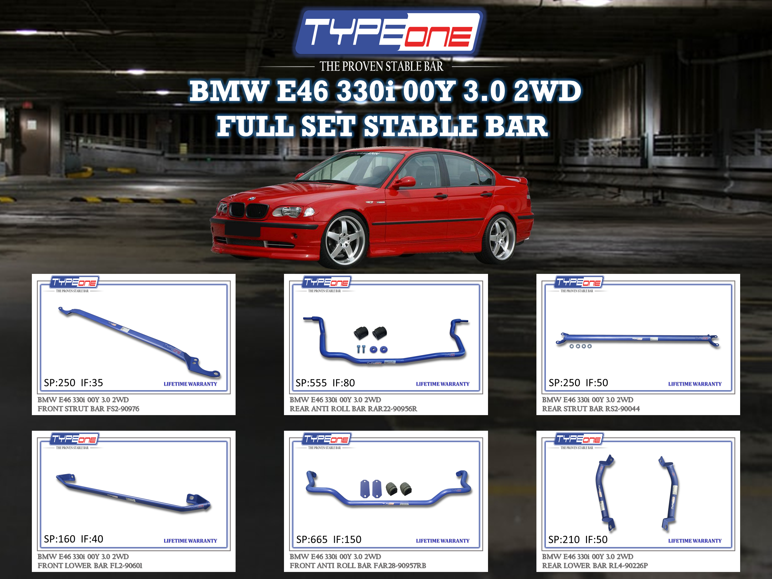 (TYPEONE) BMW E46 330i 00Y 3.0 2WD