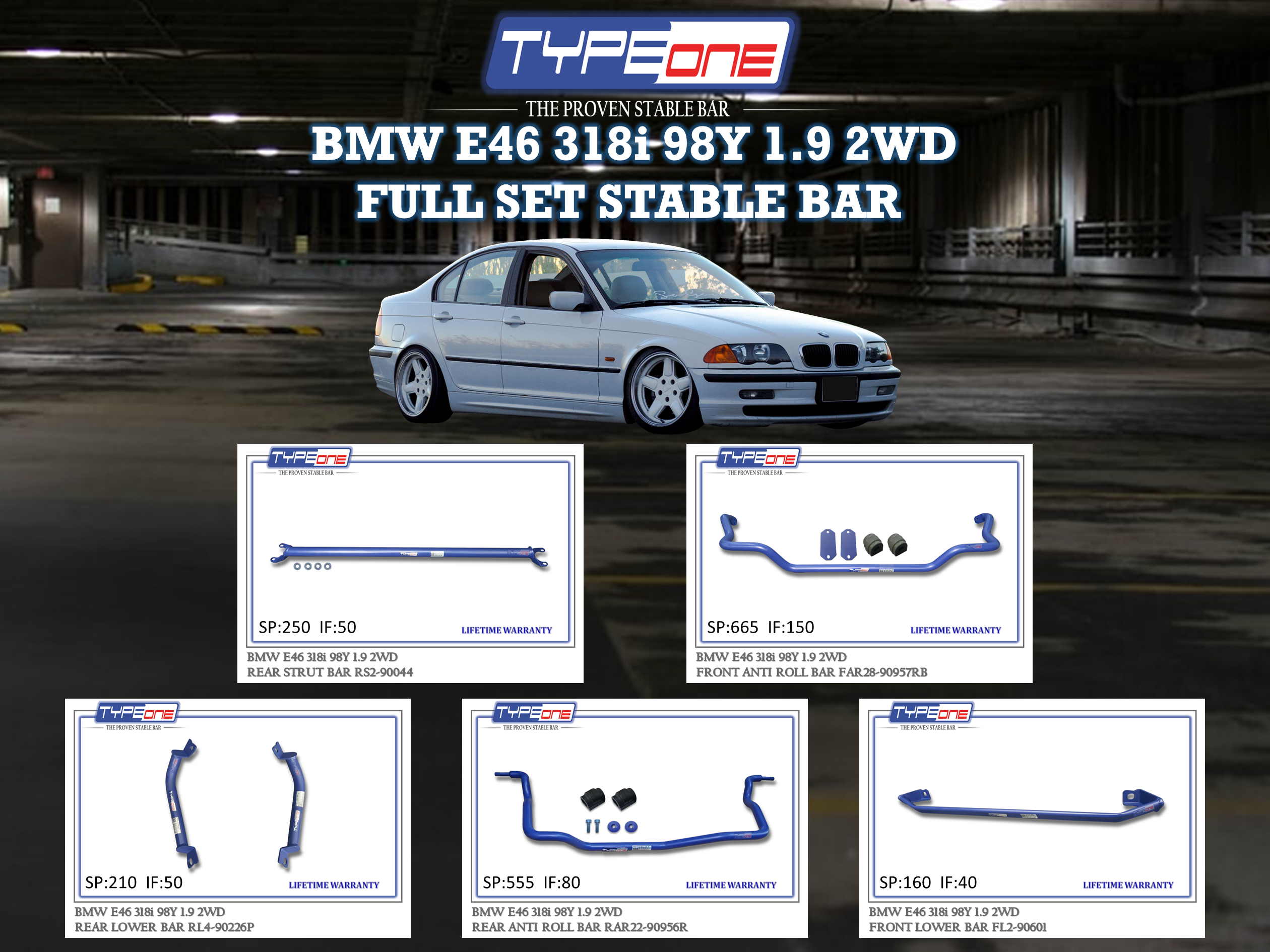 (TYPEONE) BMW E46 318i 98Y 1.9 2WD