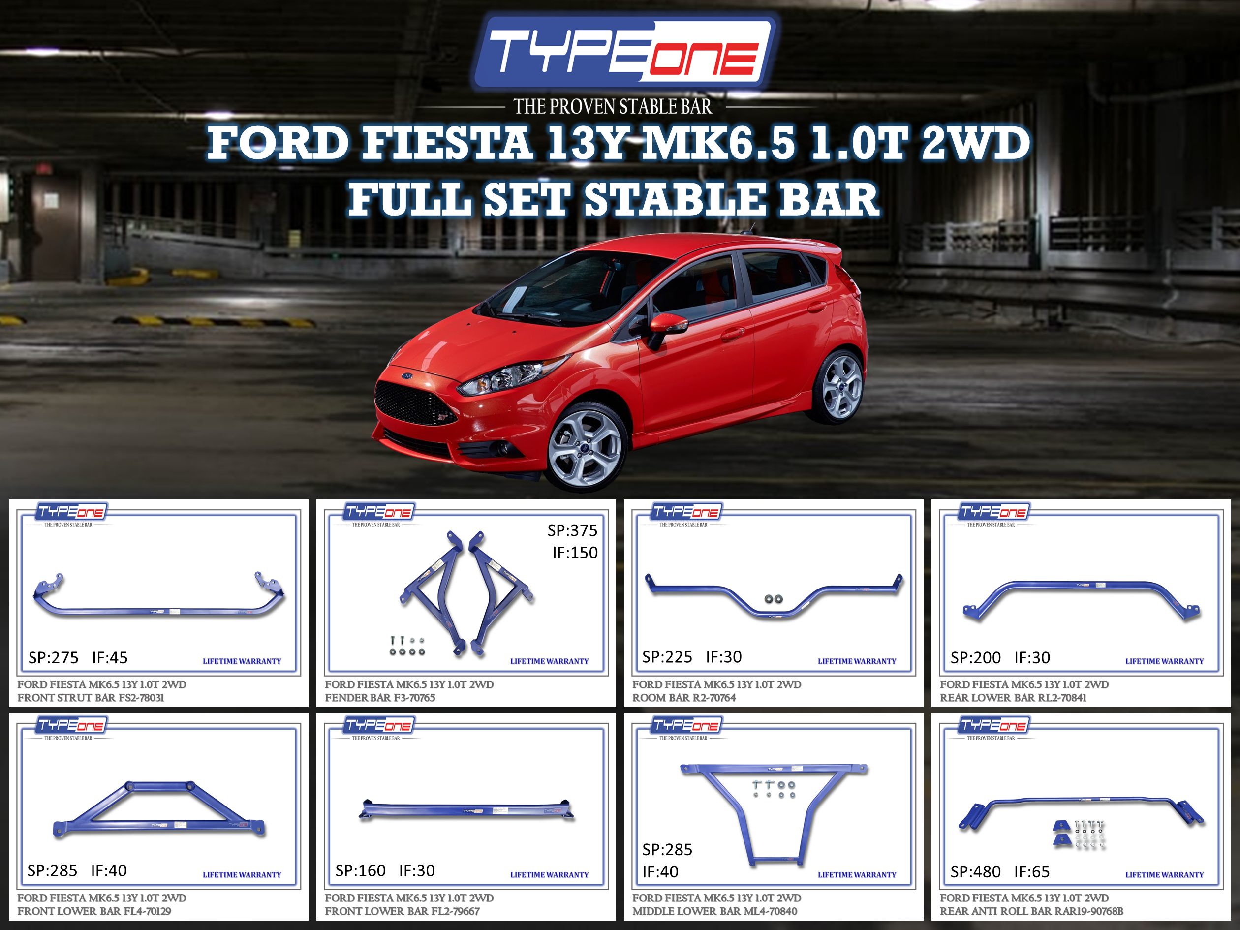 (TYPEONE) FORD FIESTA 13Y MK6.5 1.0T 2WD