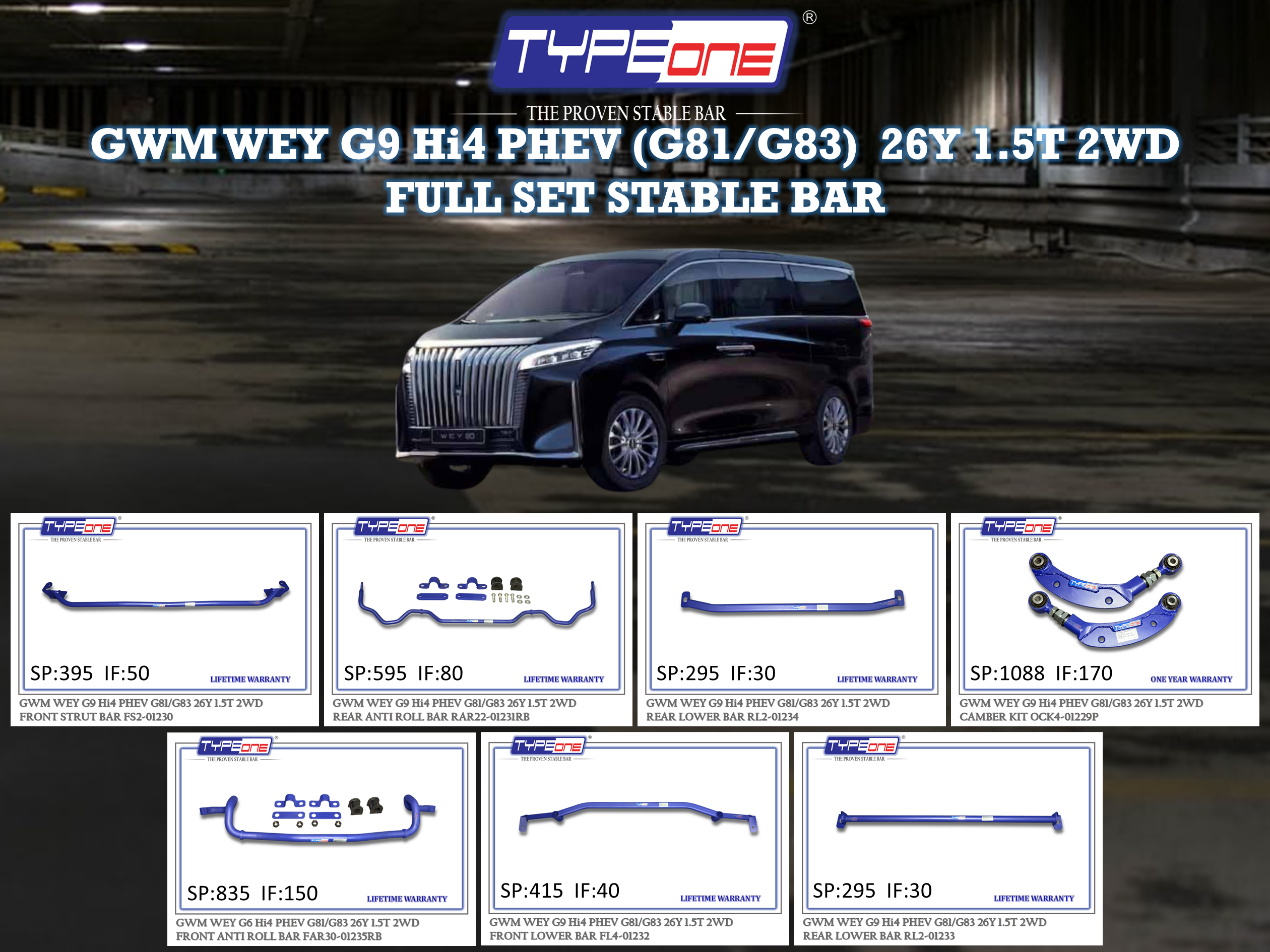 (TYPEONE) GWM WEY G9 Hi4 PHEV (G81 / G83) 26Y 1.5T 2WD