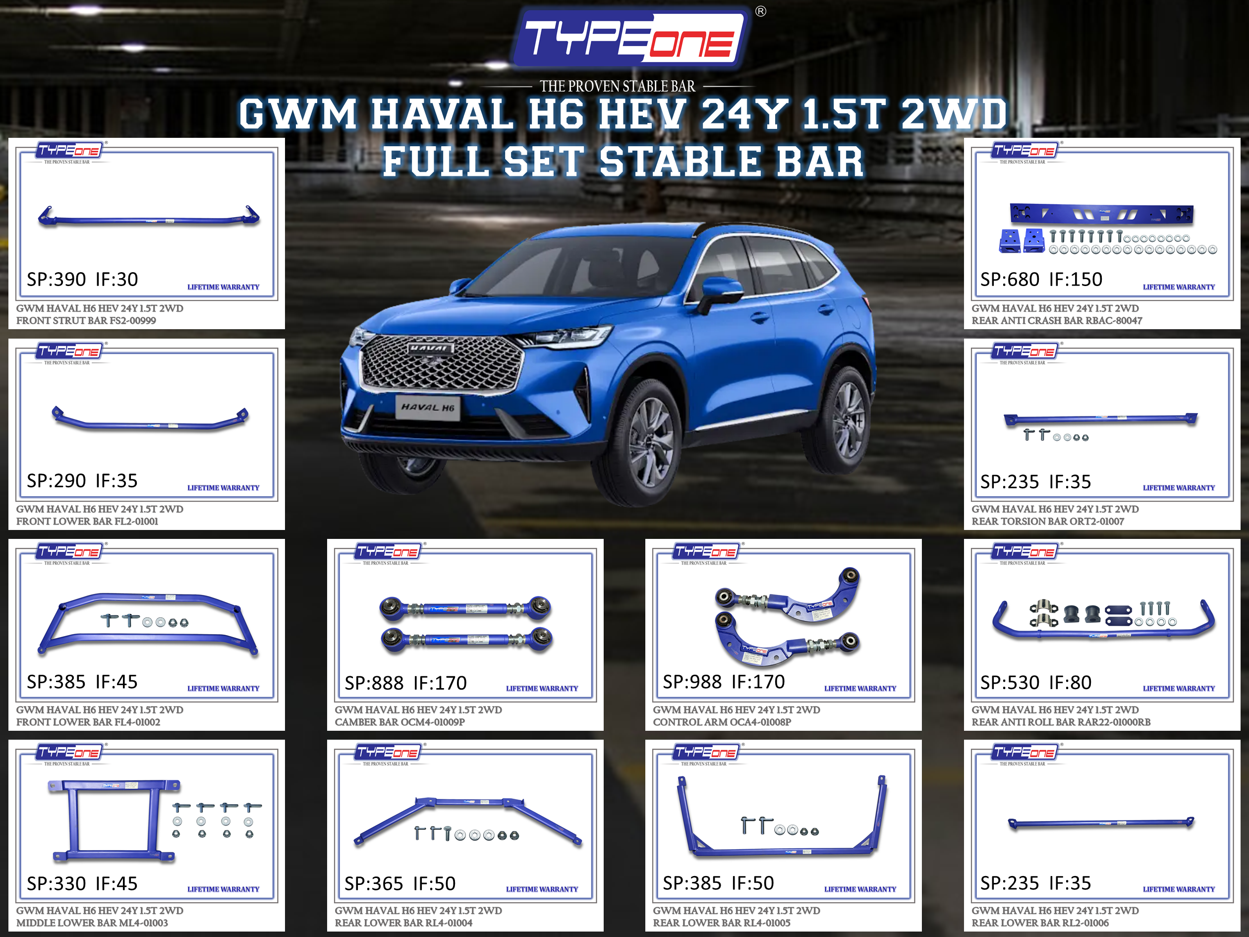 (TYPEONE) GWM HAVAL H6 HEV 24Y 1.5T 2WD