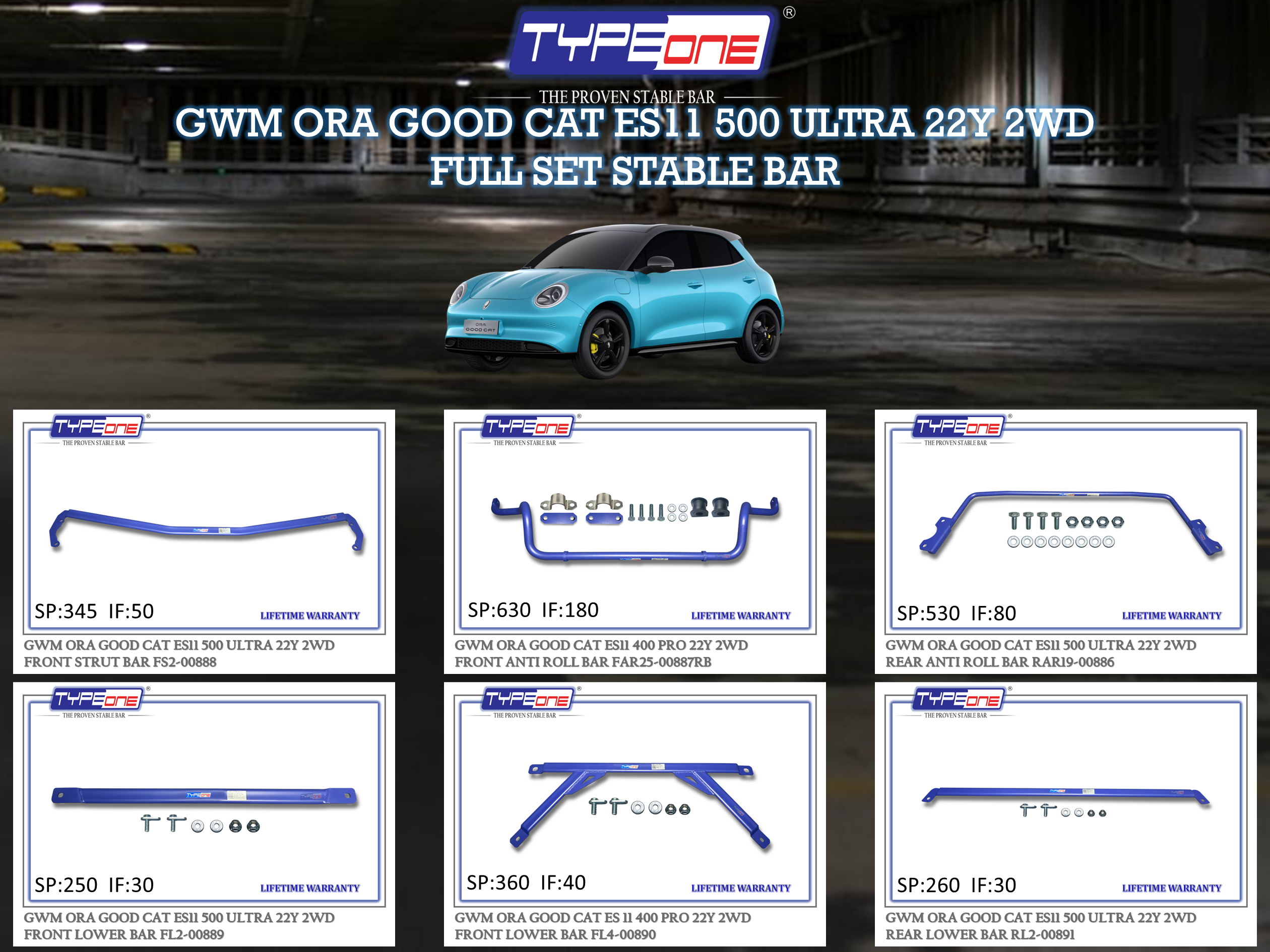 (TYPEONE) GWM ORA GOOD CAT ES11 500 ULTRA 22Y 2WD