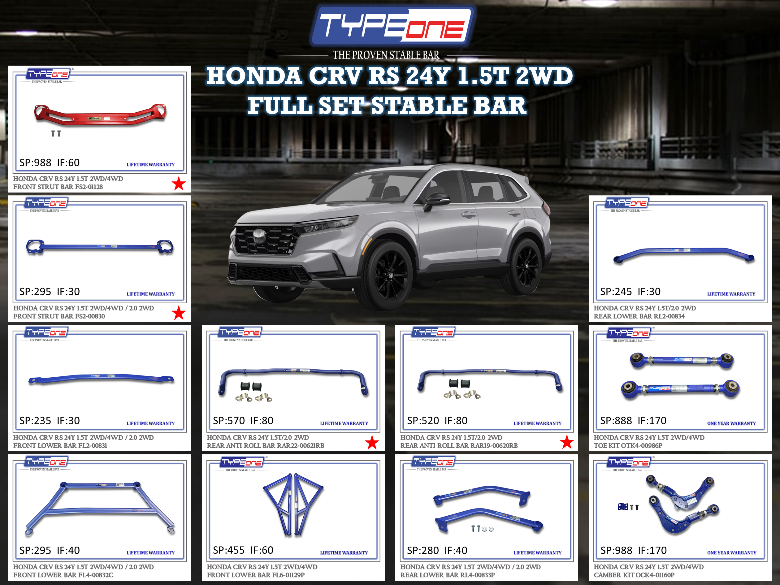 (TYPEONE) HONDA CRV RS 24Y 1.5T 2WD