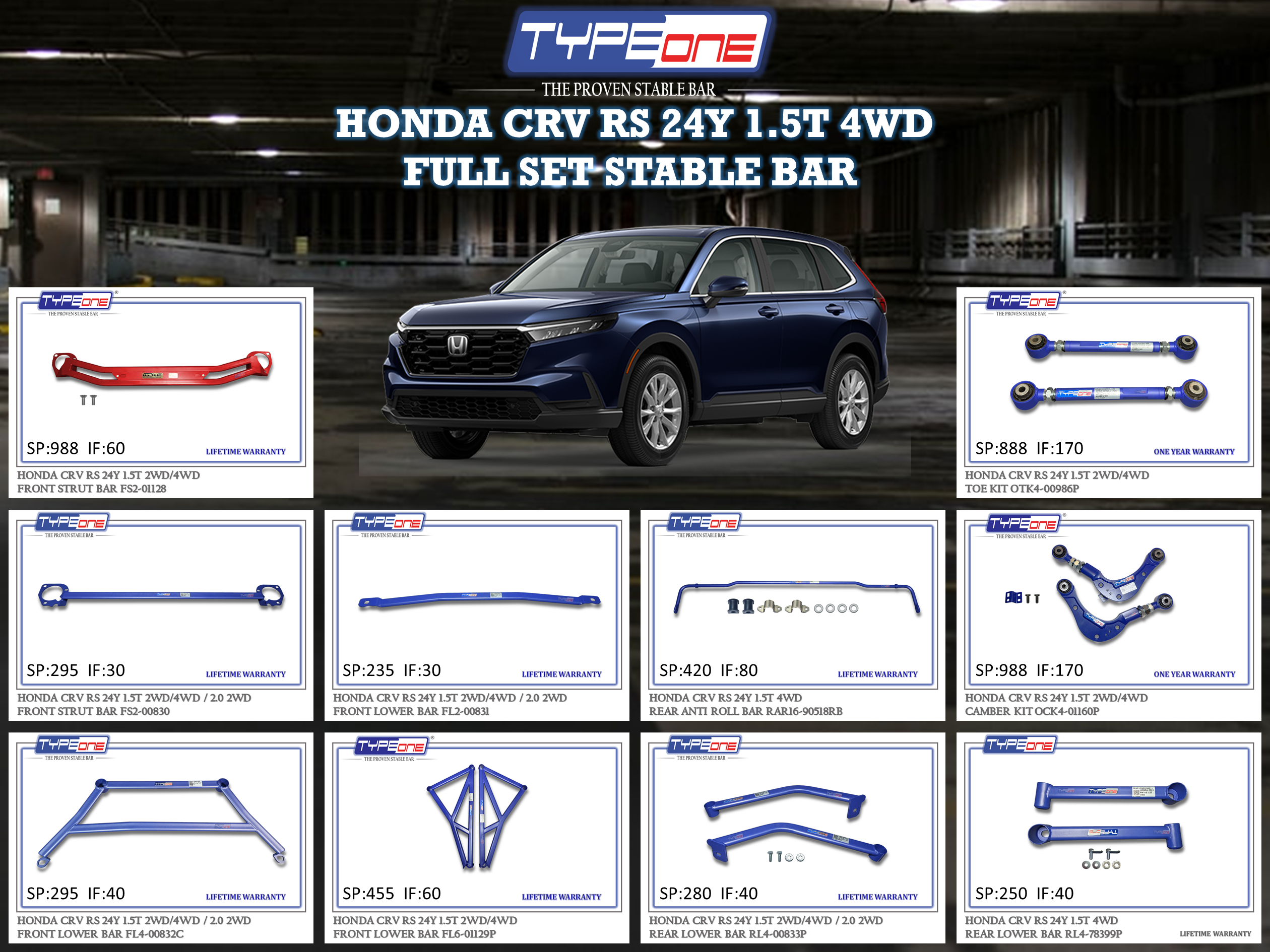 (TYPEONE) HONDA CRV RS 24Y 1.5T 4WD