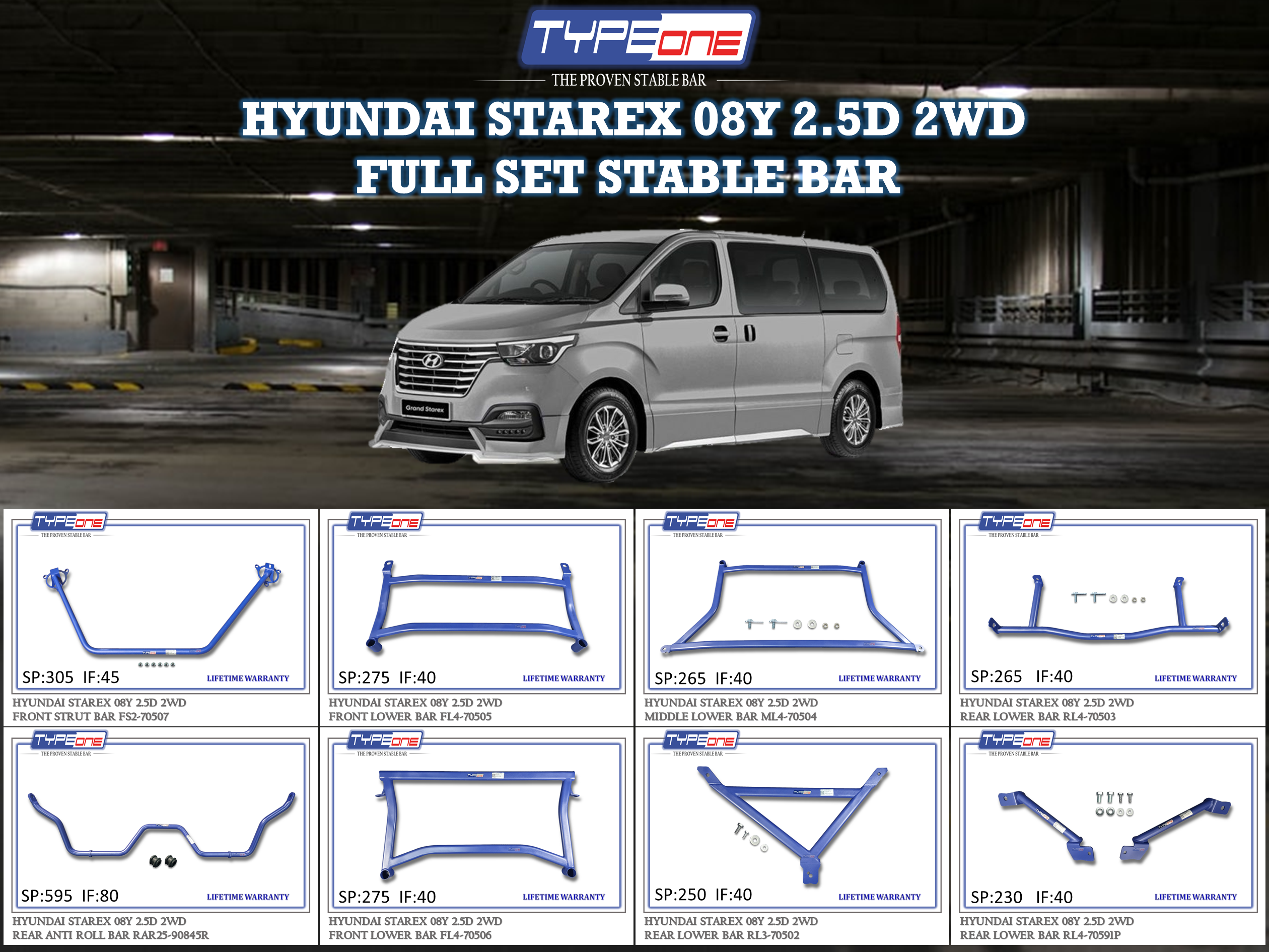 (TYPEONE) HYUNDAI STAREX 08Y 2.5D 2WD