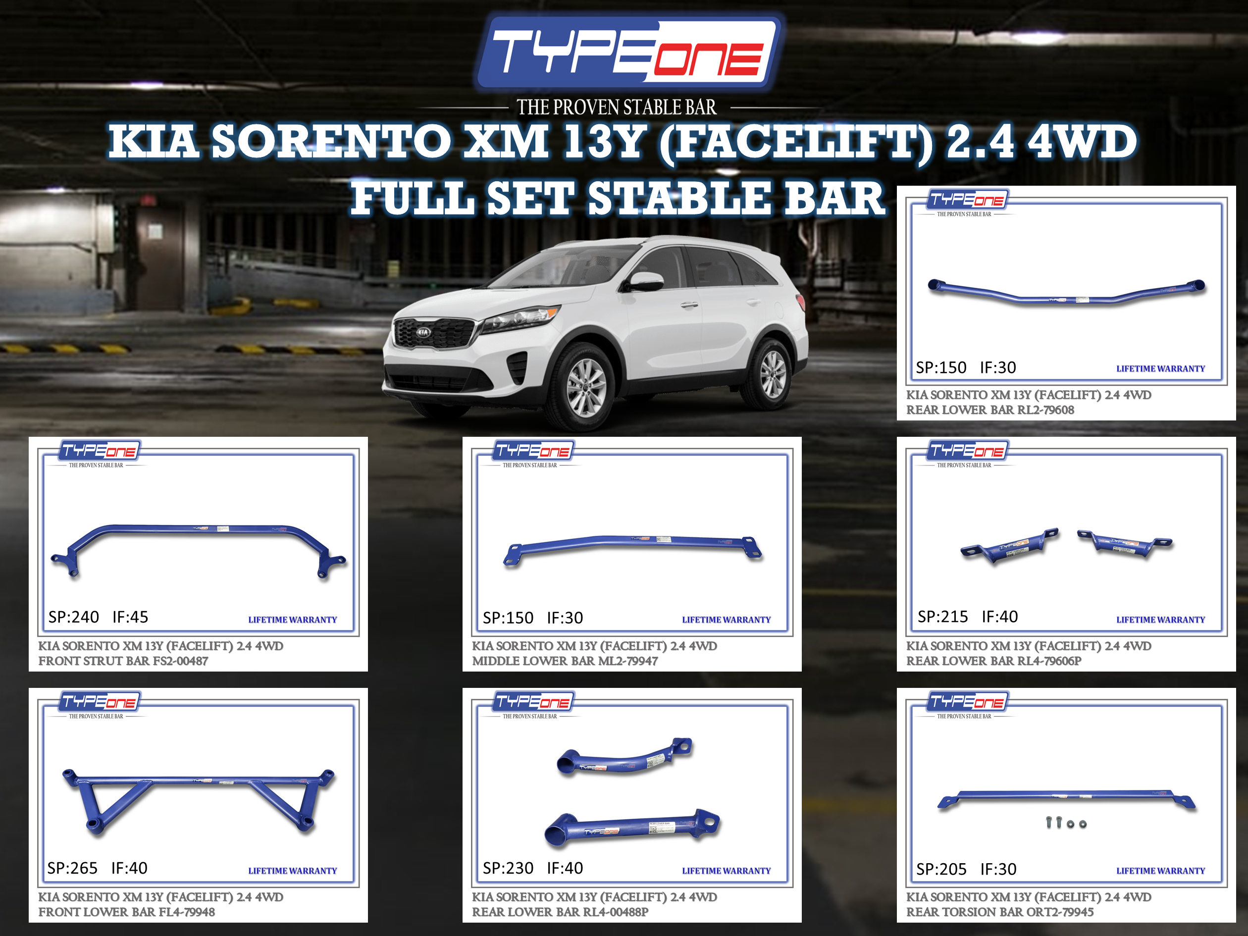 (TYPEONE) KIA SORENTO 13Y (FACELIFT) XM 2.4 4WD