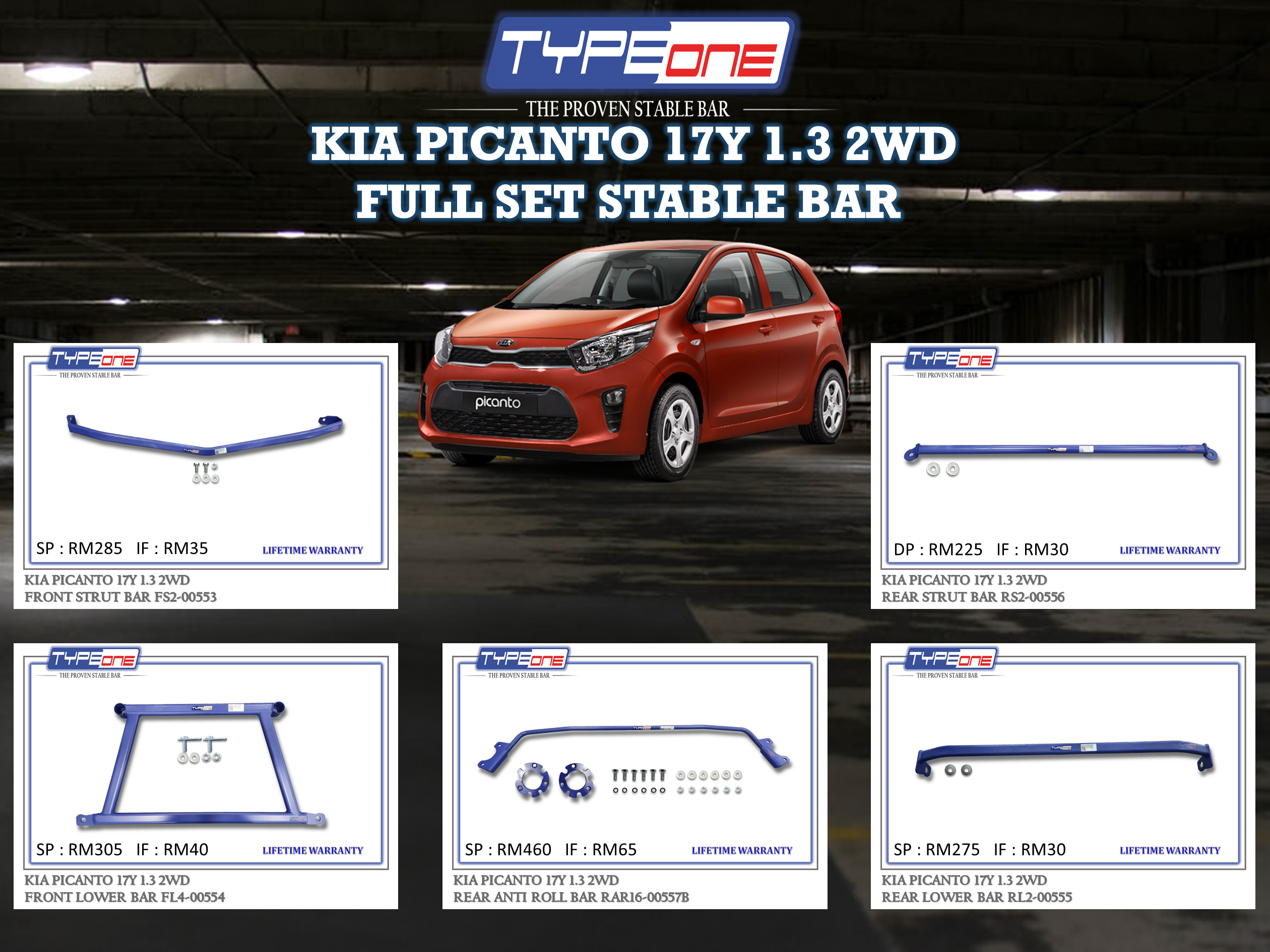 (TYPEONE) KIA PICANTO 17Y 1.3 2WD