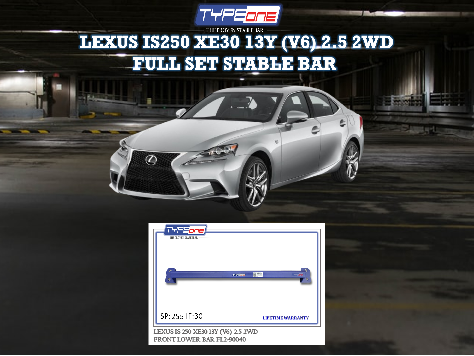 (TYPEONE) LEXUS IS250 XE30 13Y (V6) 2.5 2WD