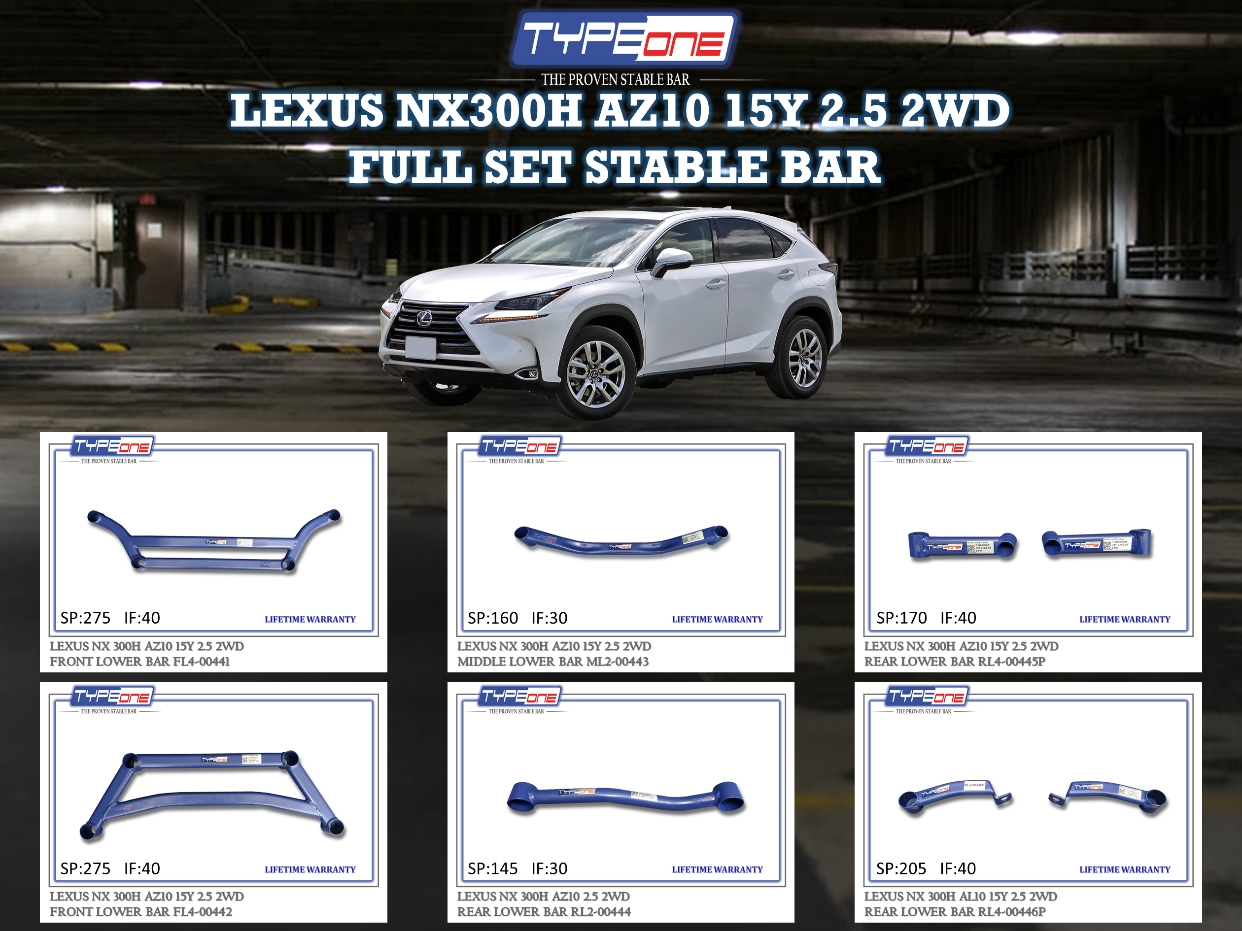 (TYPEONE) LEXUS AZ10 NX300H 15Y 2.5 2WD