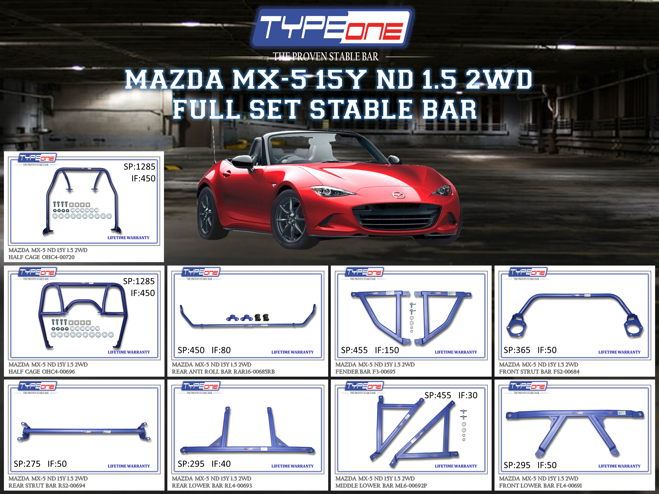 (TYPEONE) MAZDA MX-5 15Y ND 1.5 2WD