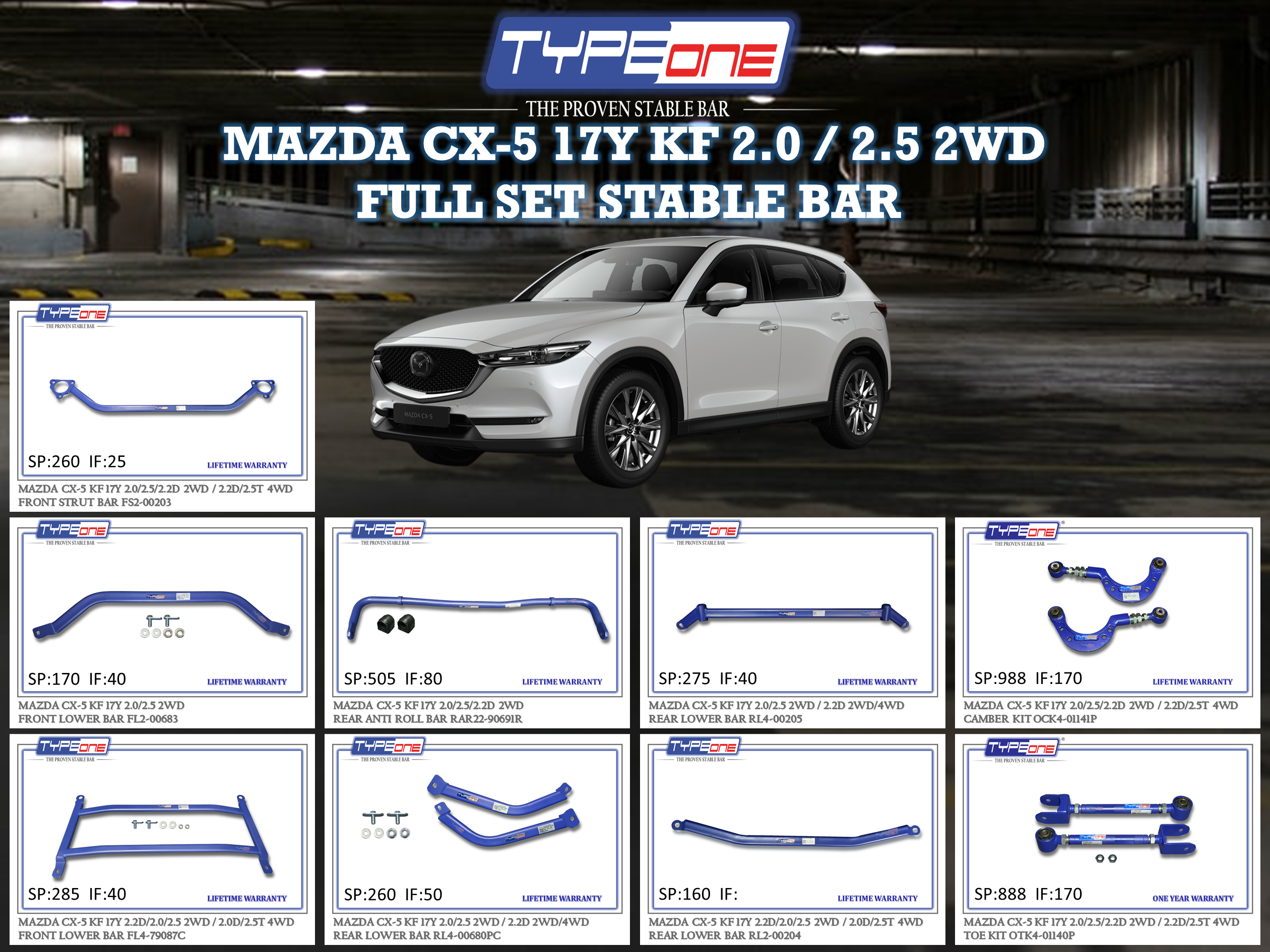 (TYPEONE) MAZDA CX-5 KF 17Y 2.0 OR 2.5 2WD