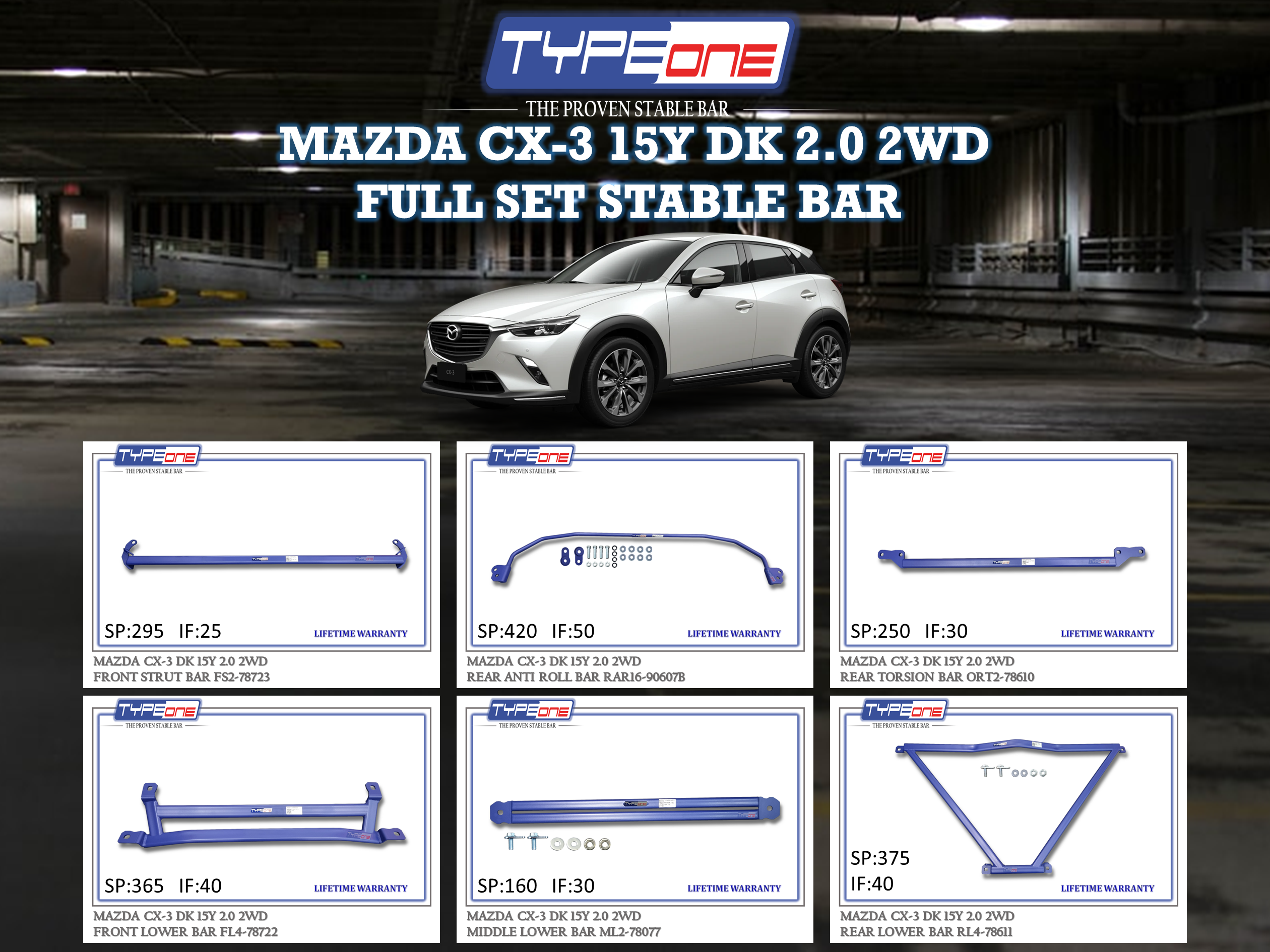(TYPEONE) MAZDA CX-3 15Y DK 2.0 2WD