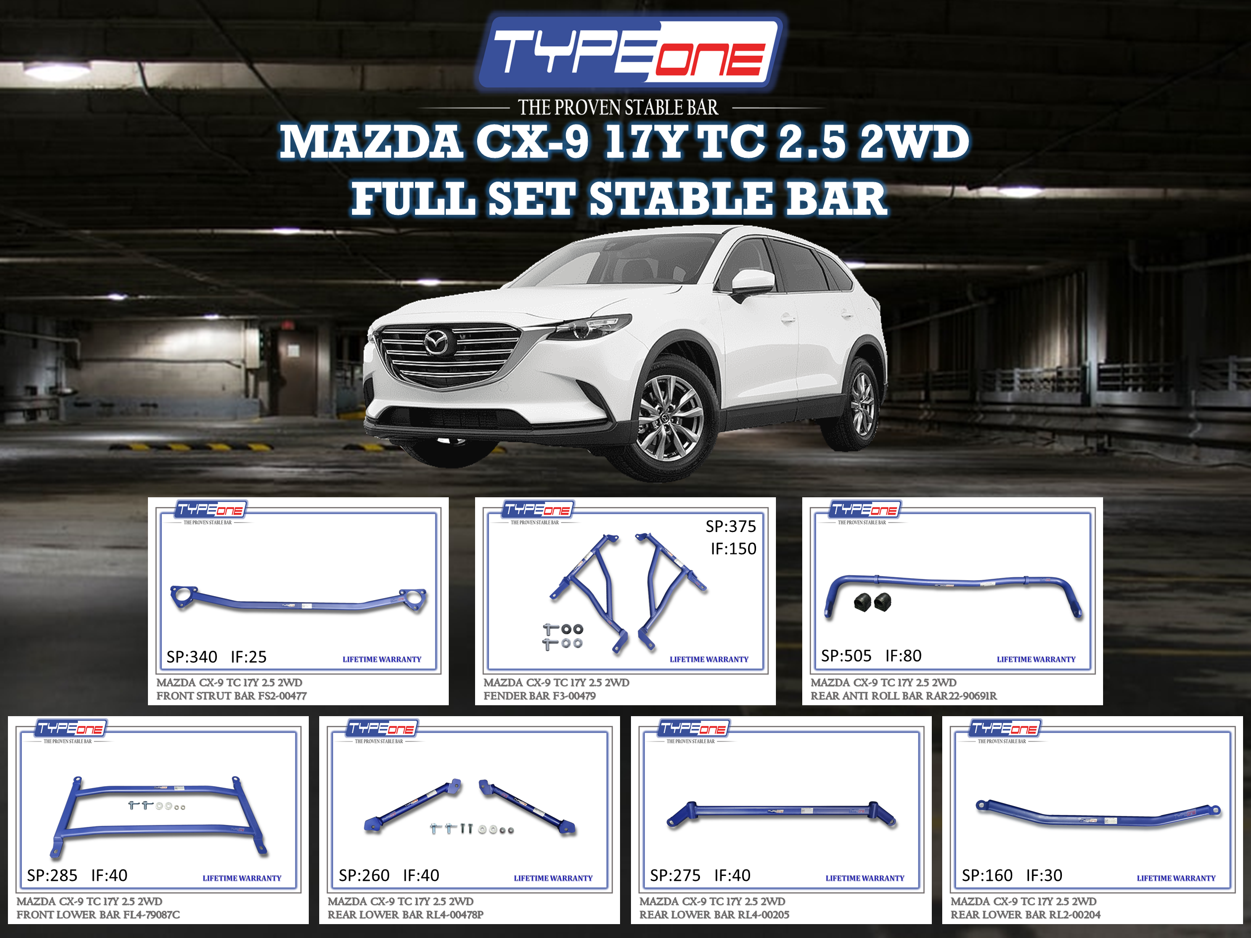 (TYPEONE) MAZDA CX-9 17Y TC 2.5 2WD