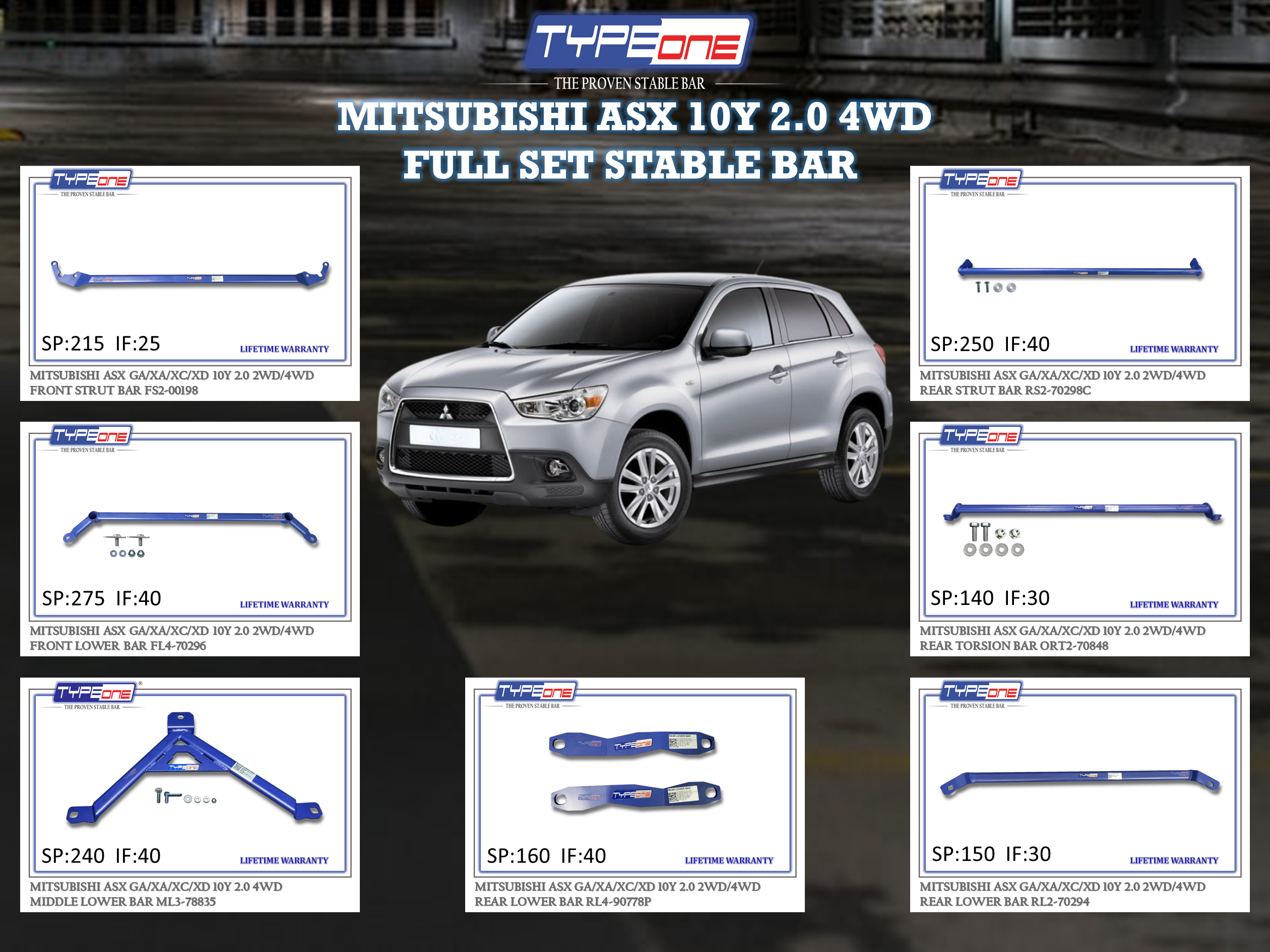 (TYPEONE) MITSUBISHI ASX 10Y 2.0 4WD