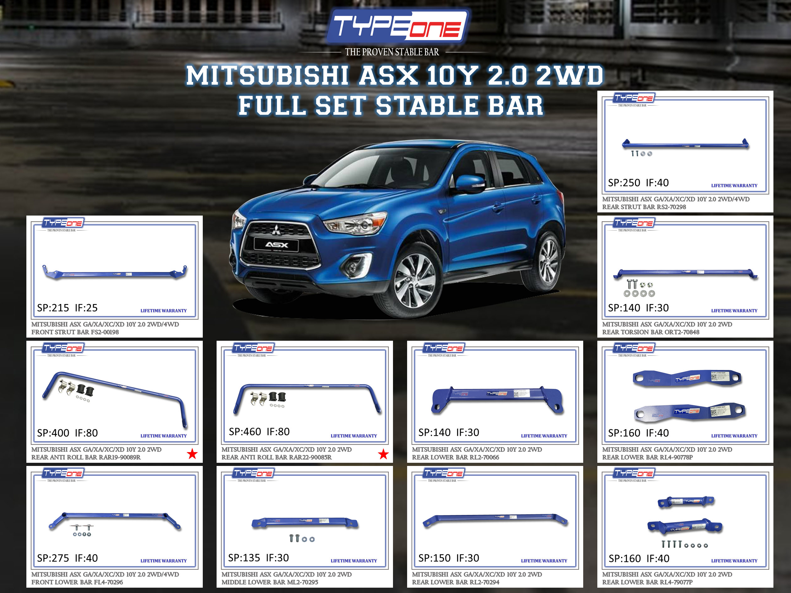 (TYPEONE) MITSUBISHI ASX 10Y 2.0 2WD