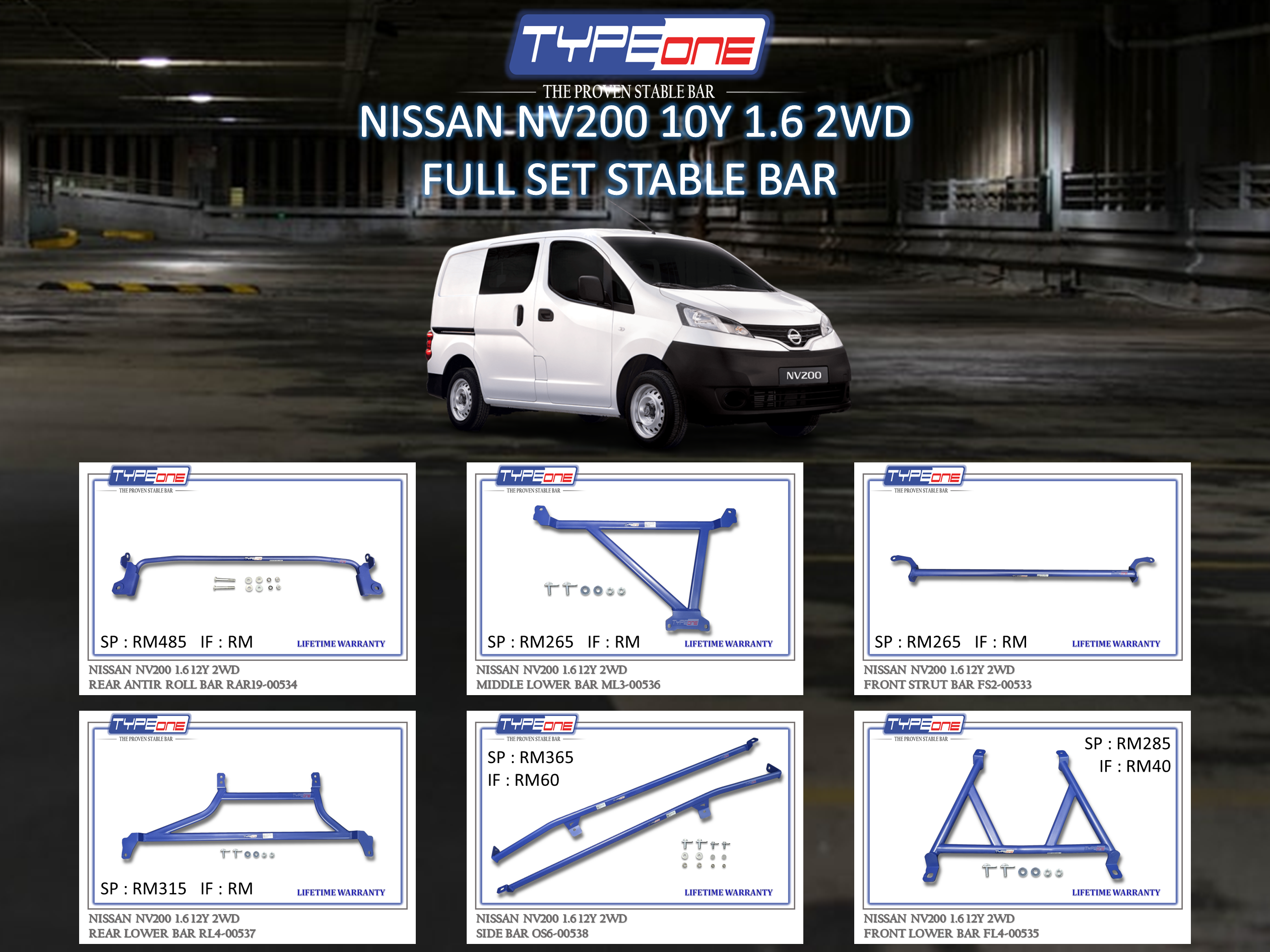 (TYPEONE) NISSAN NV200 10Y 1.6 2WD