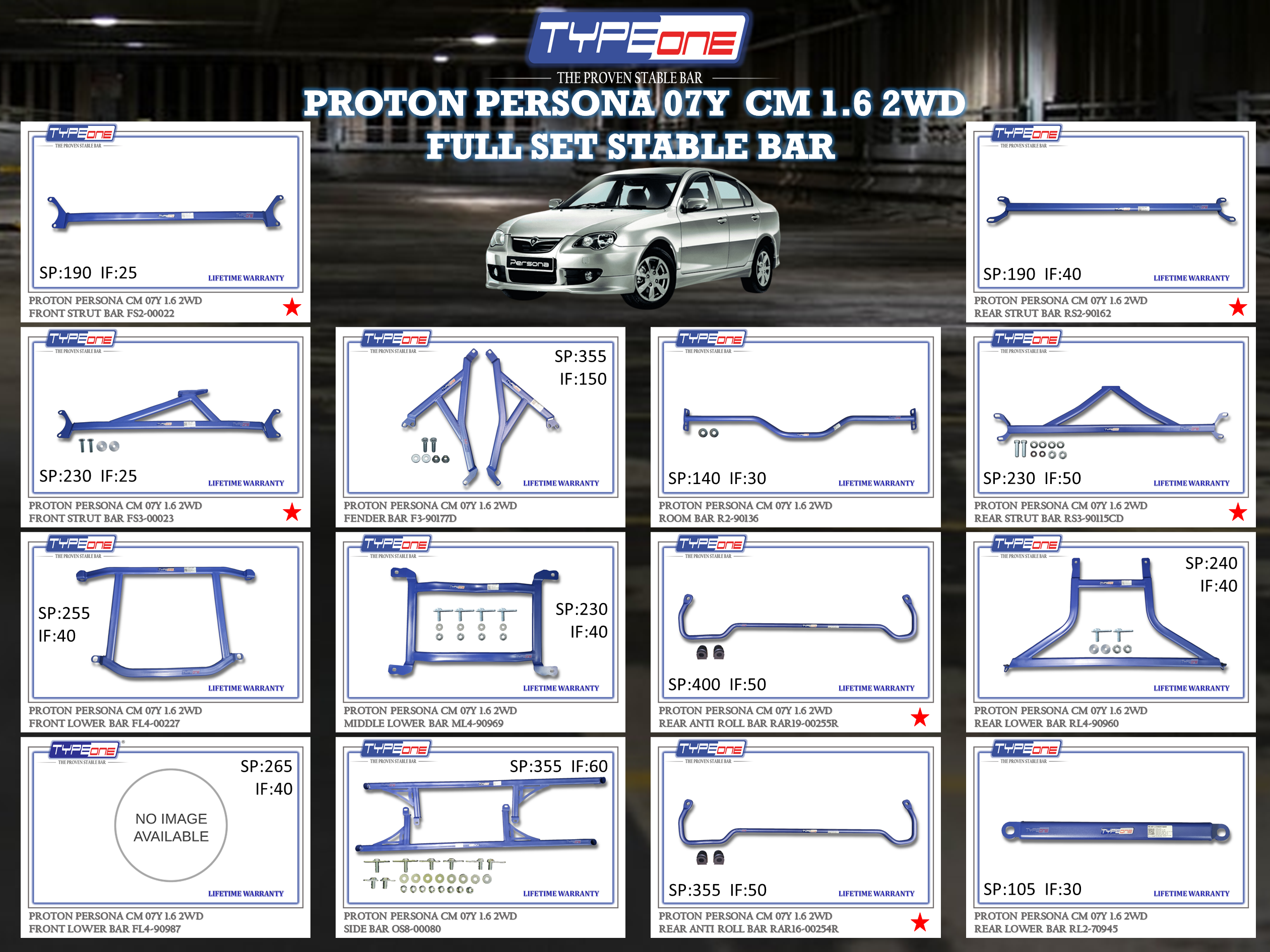 (TYPEONE) PROTON PERSONA CM 07Y 1.6 2WD