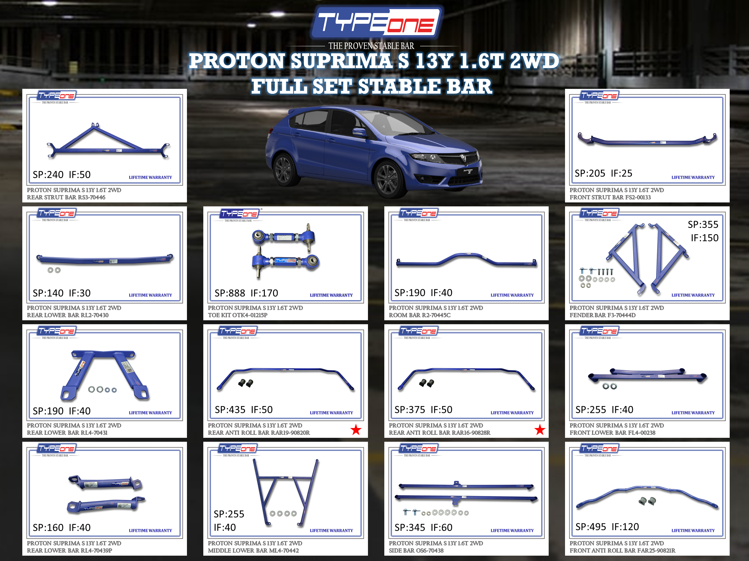 (TYPEONE) PROTON SUPRIMA S 13Y 1.6T 2WD