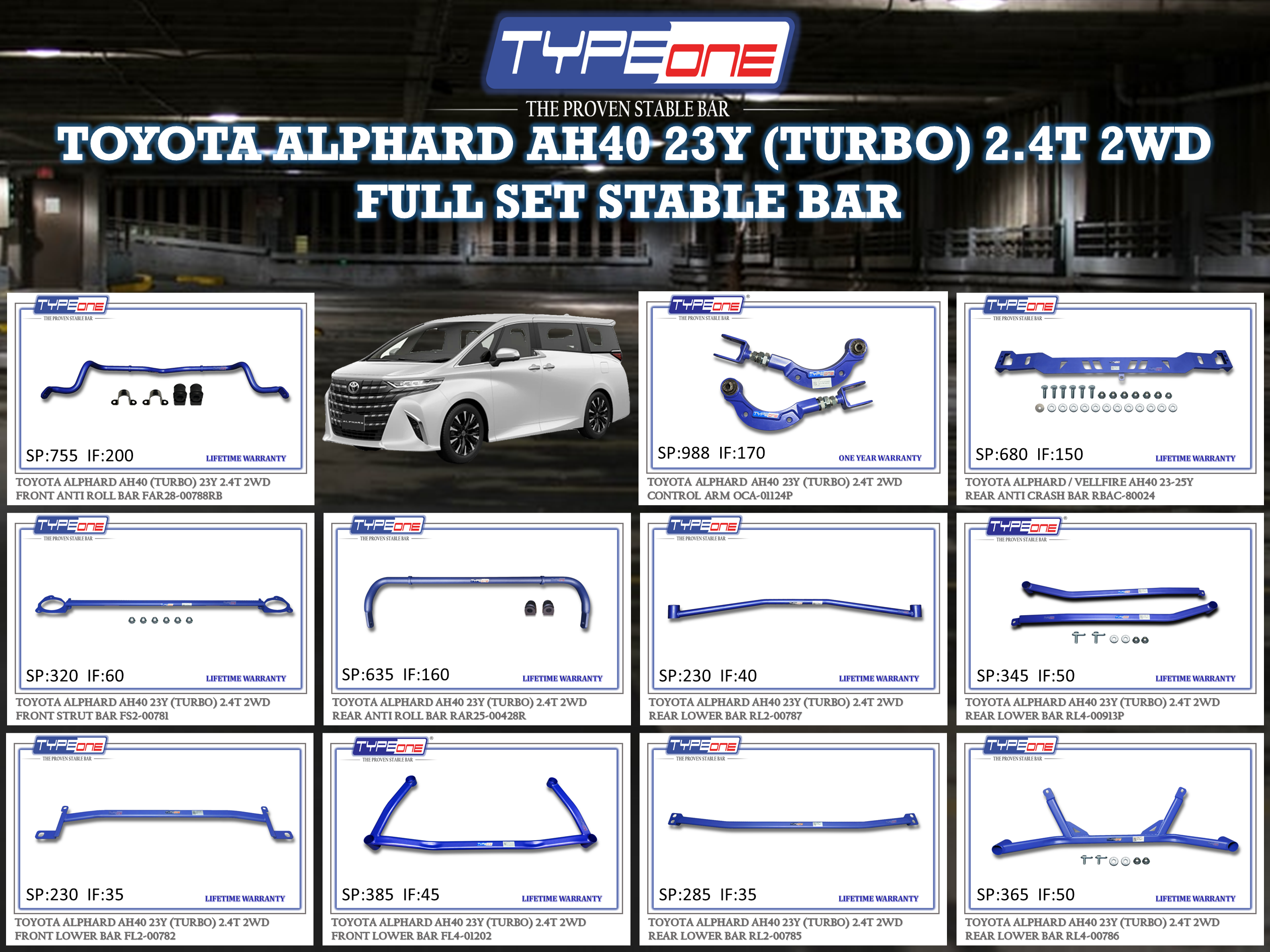 (TYPEONE) TOYOTA ALPHARD ANH40 23Y (TURBO) 2.4T 2WD