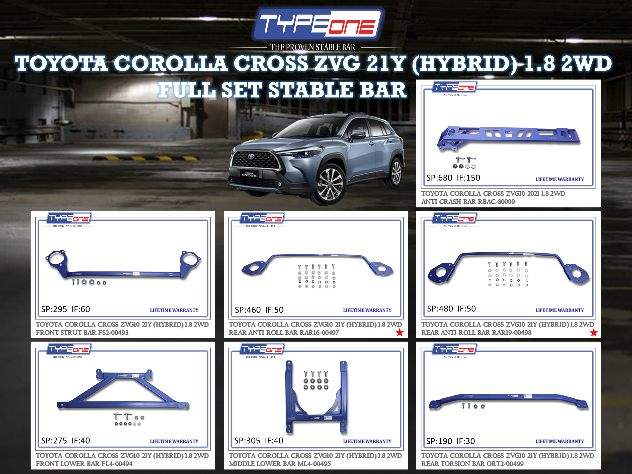 (TYPEONE) TOYOTA COROLLA CROSS ZVG 21Y (HYBRID) 1.8 2WD