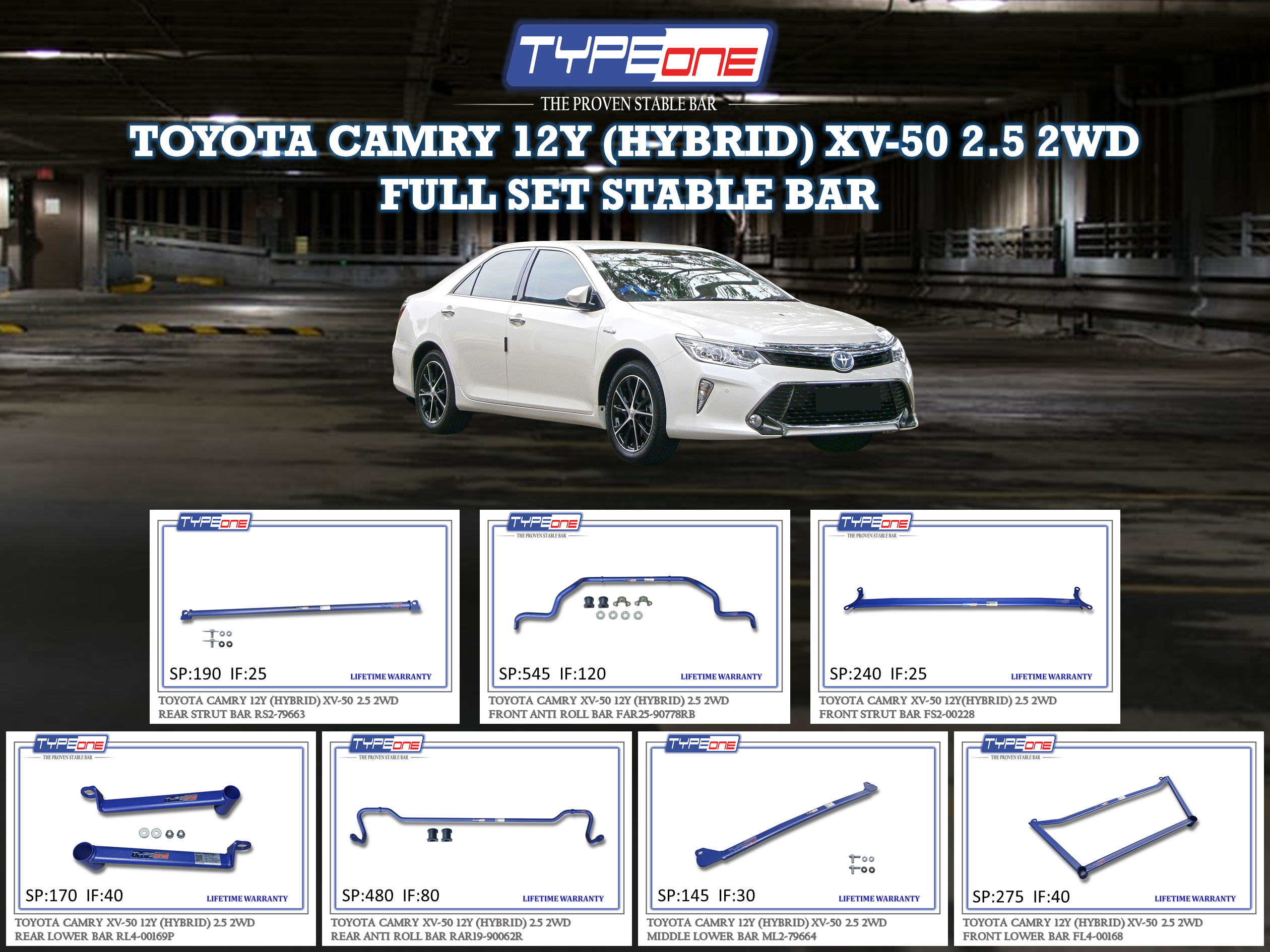 (TYPEONE) TOYOTA CAMRY 12Y (HYBRID) XV-50 2.5 2WD