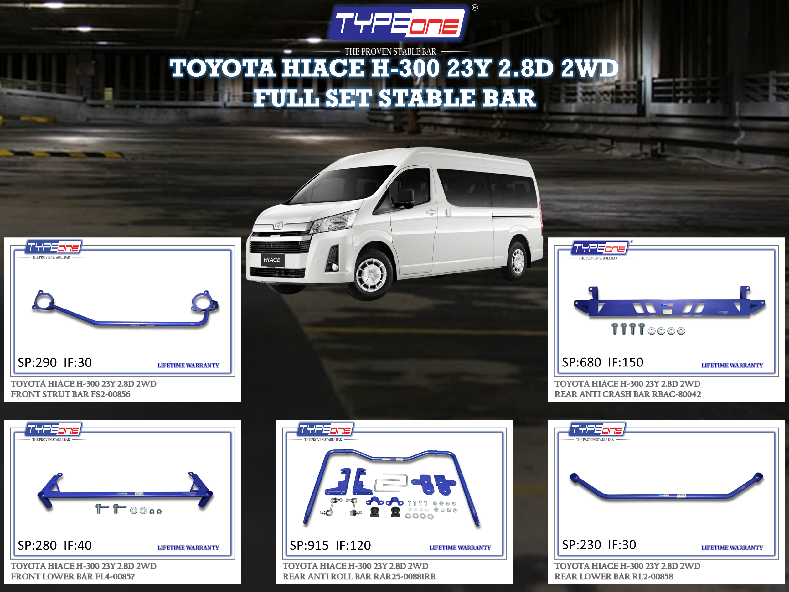(TYPEONE) TOYOTA HIACE H-300 23Y 2.8D 2WD