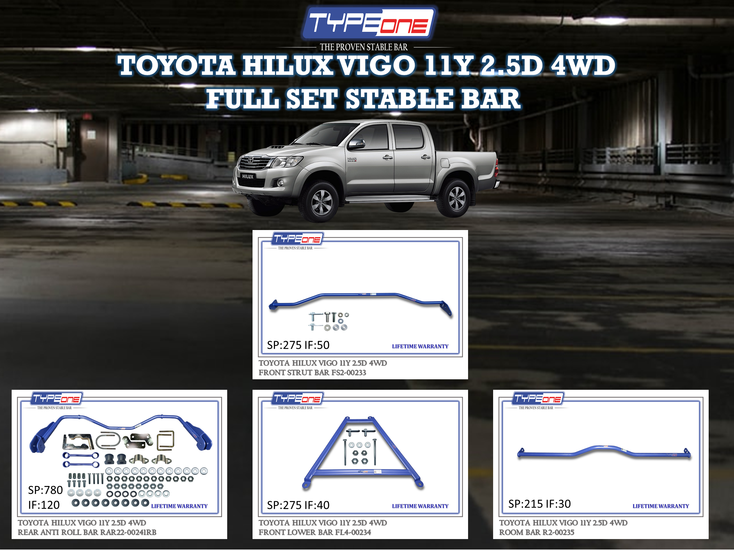 (TYPEONE) TOYOTA HILUX VIGO 11Y 2.5D 4WD