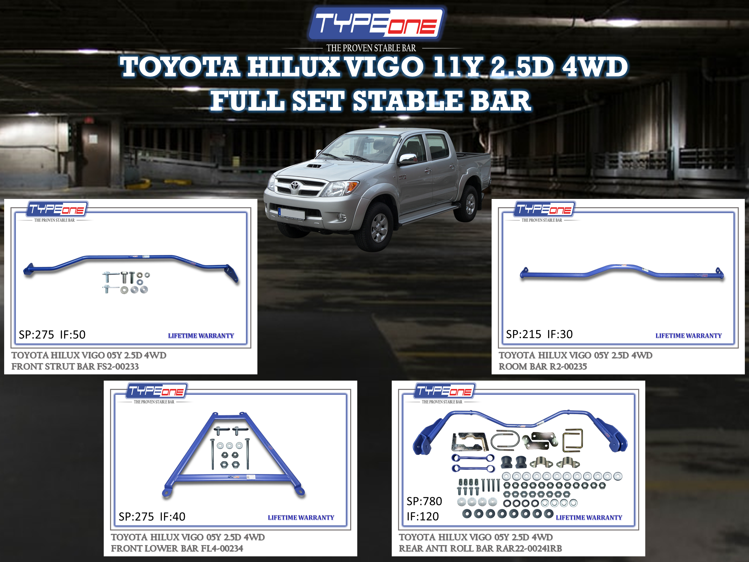 (TYPEONE) TOYOTA HILUX VIGO 05Y 2.5D 4WD