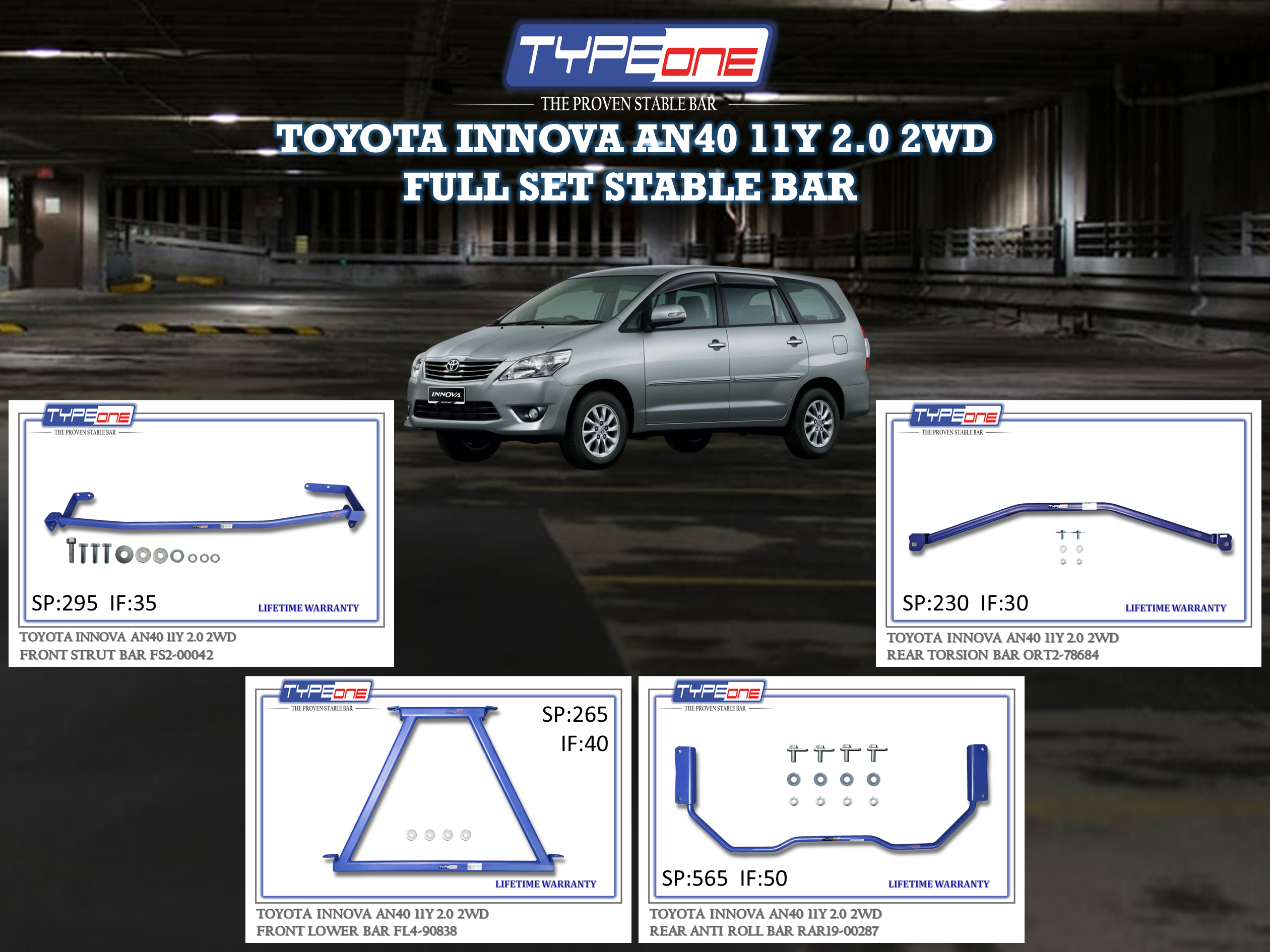 (TYPEONE) TOYOTA INNOVA AN40 11Y 2.0 2WD