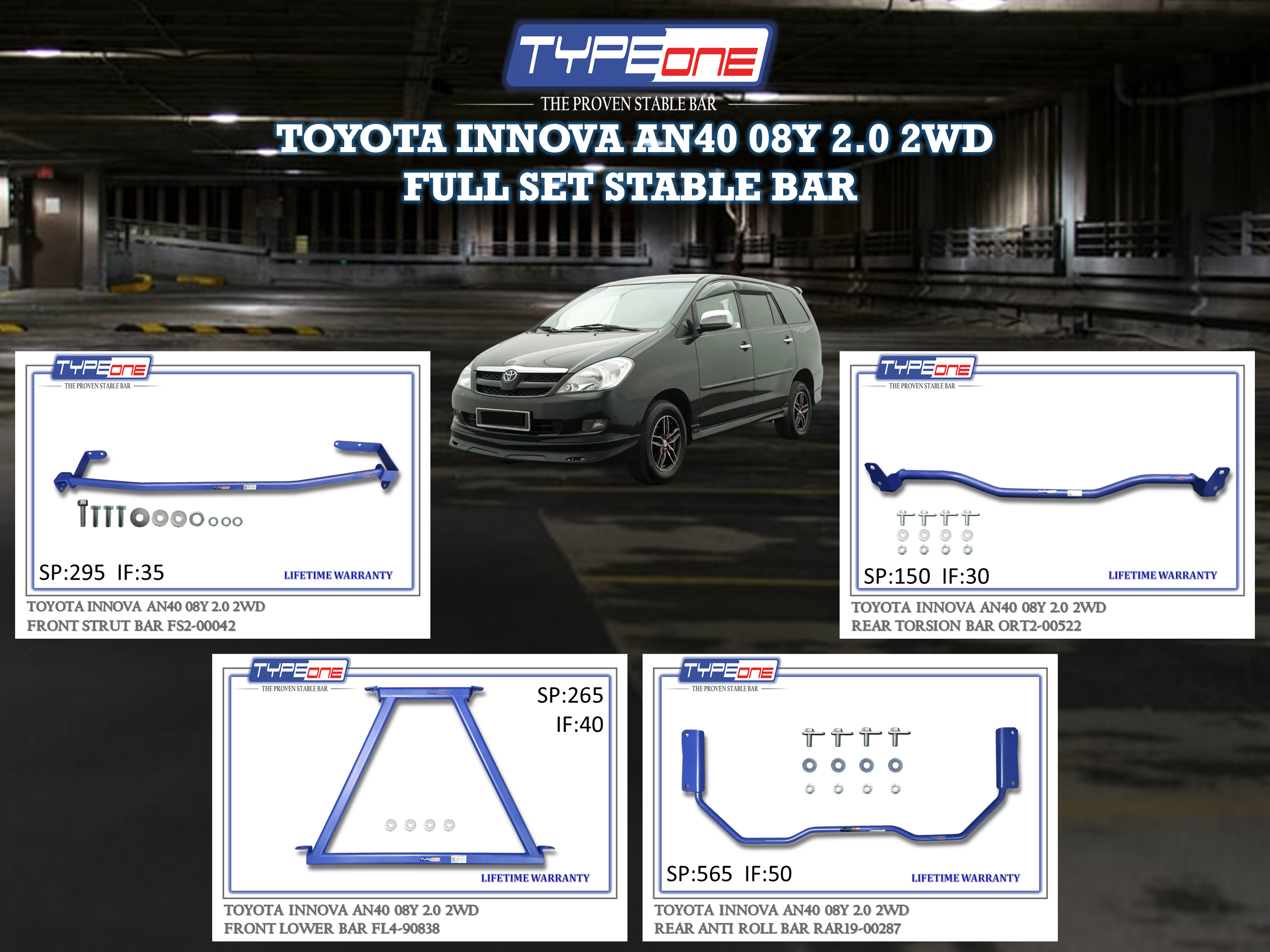 (TYPEONE) TOYOTA INNOVA AN40 08Y 2.0 2WD
