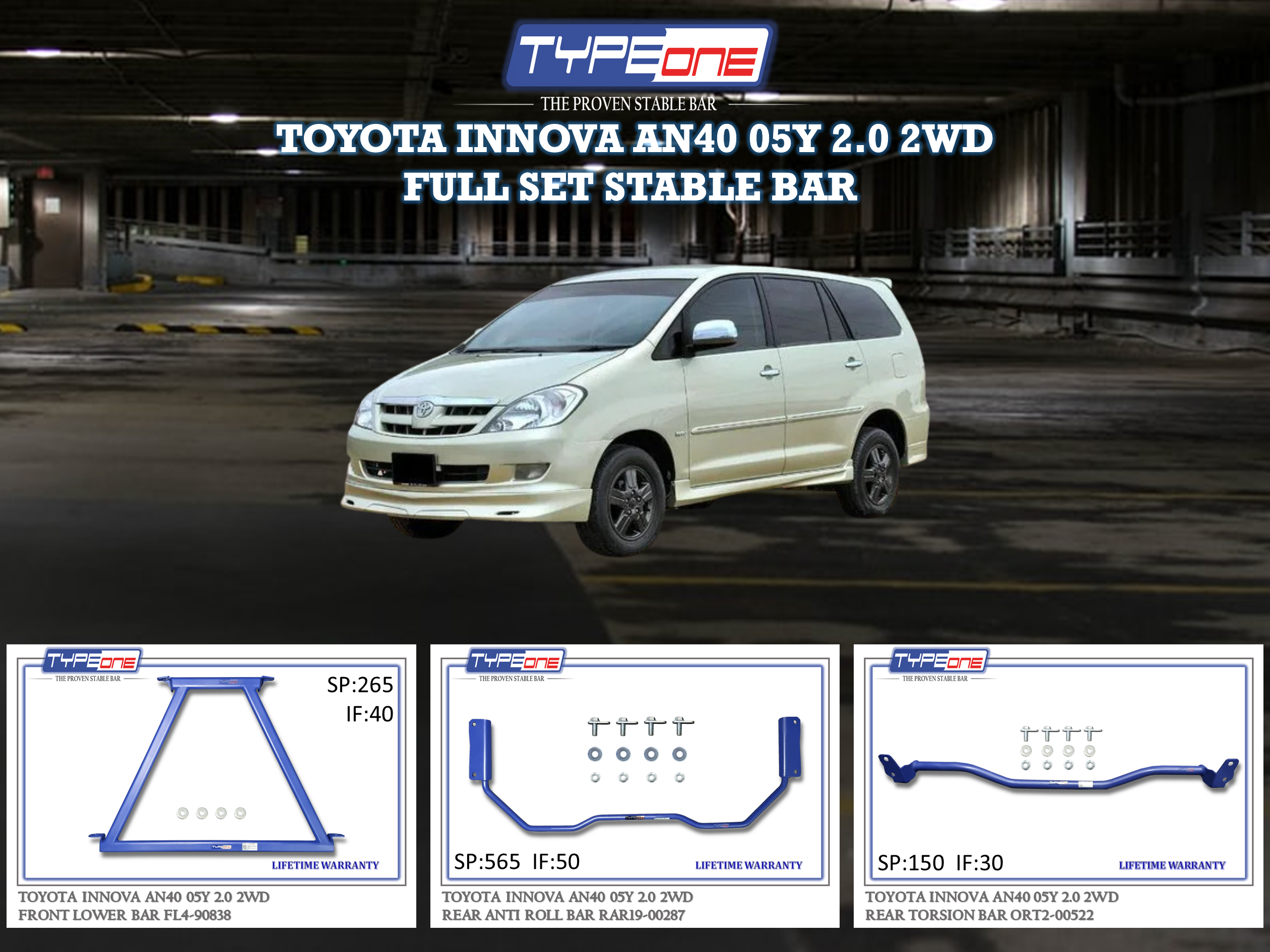 (TYPEONE) TOYOTA INNOVA AN40 05Y 2.0 2WD