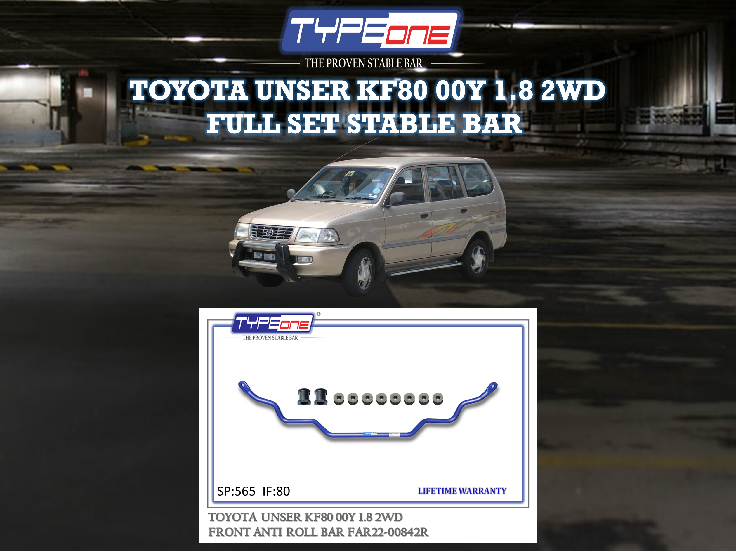 (TYPEONE) TOYOTA UNSER KF80 00Y 1.8 2WD