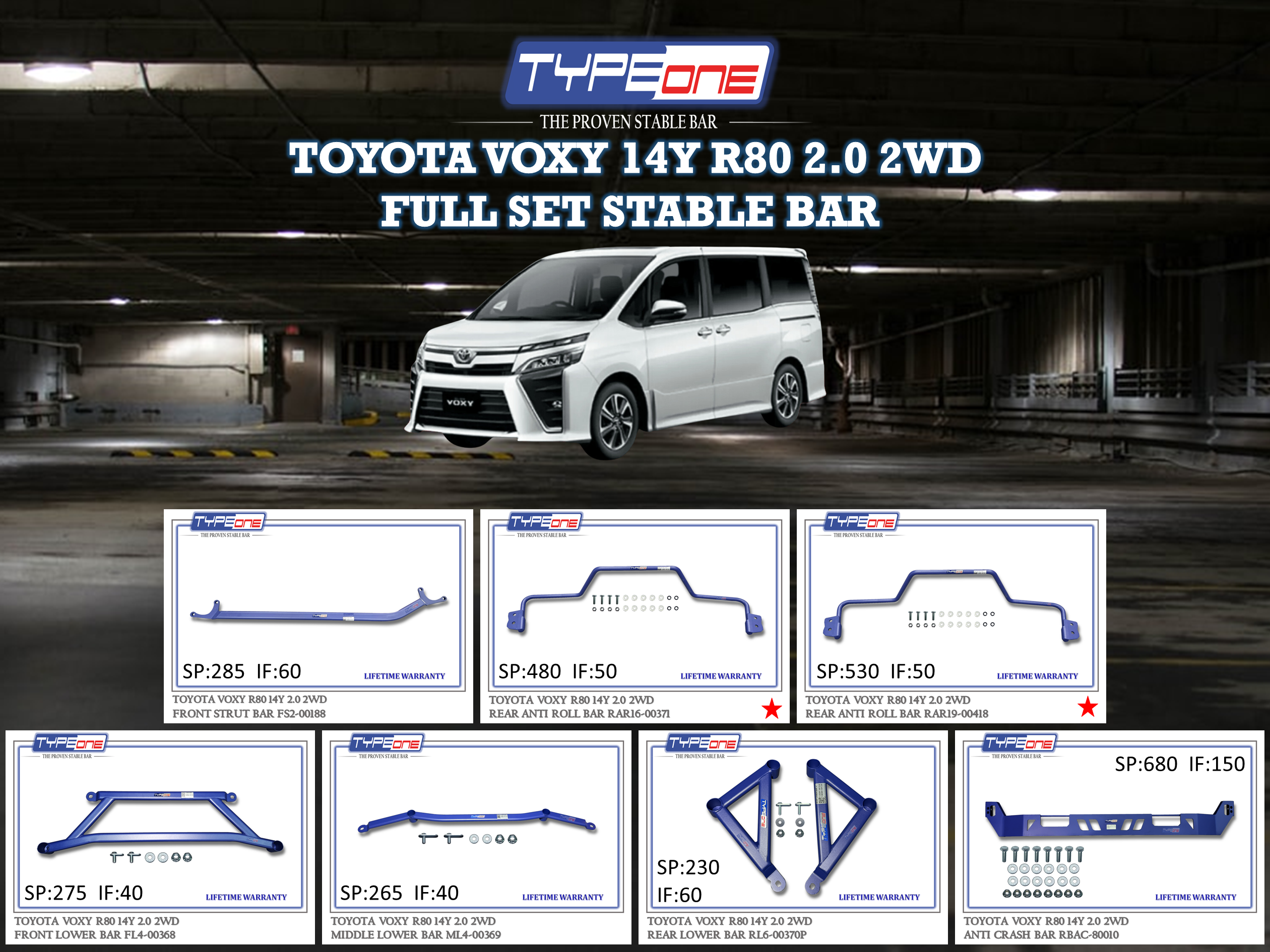(TYPEONE) TOYOTA VOXY 14Y R80 2.0 2WD