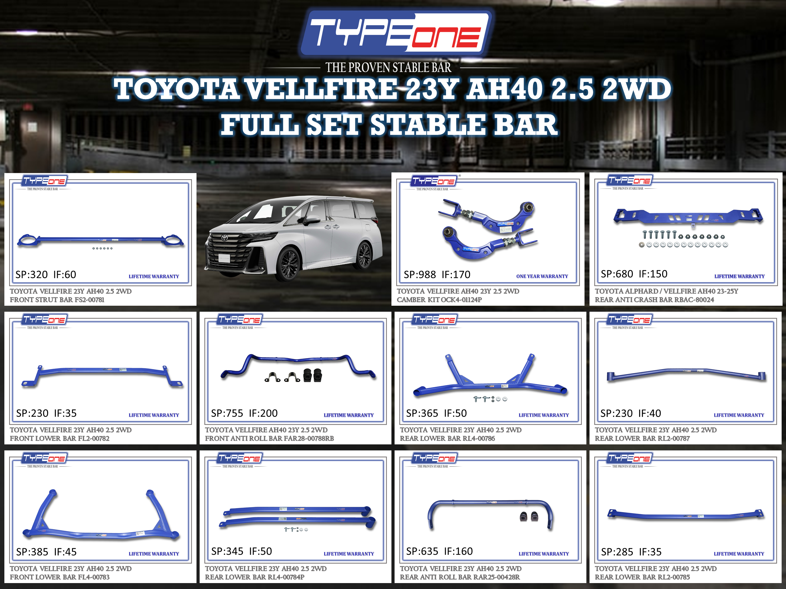 (TYPEONE) TOYOTA VELLFIRE ANH40 23Y 2.5 2WD