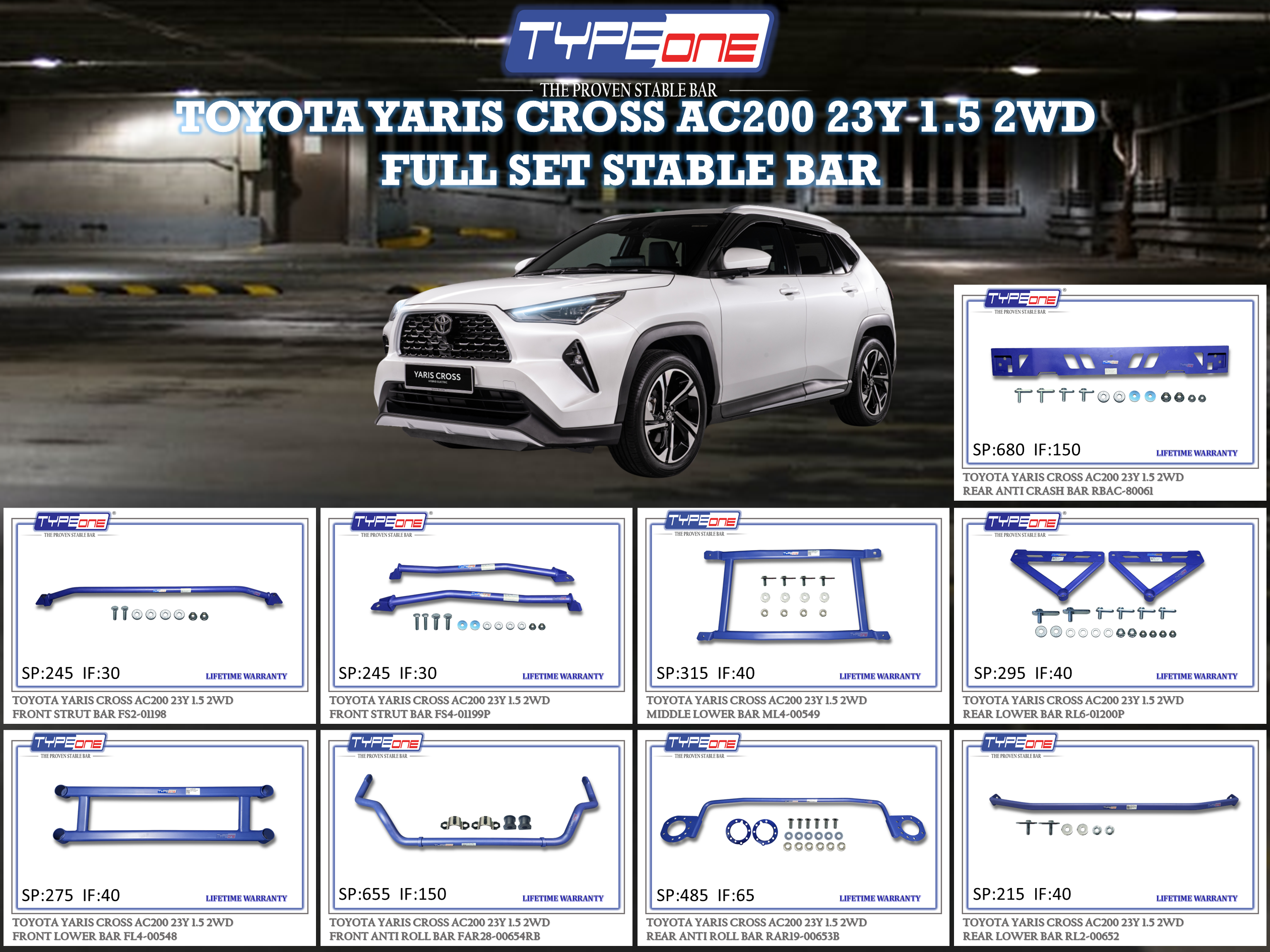 (TYPEONE) TOYOTA YARIS CROSS AC200 23Y 1.5 2WD