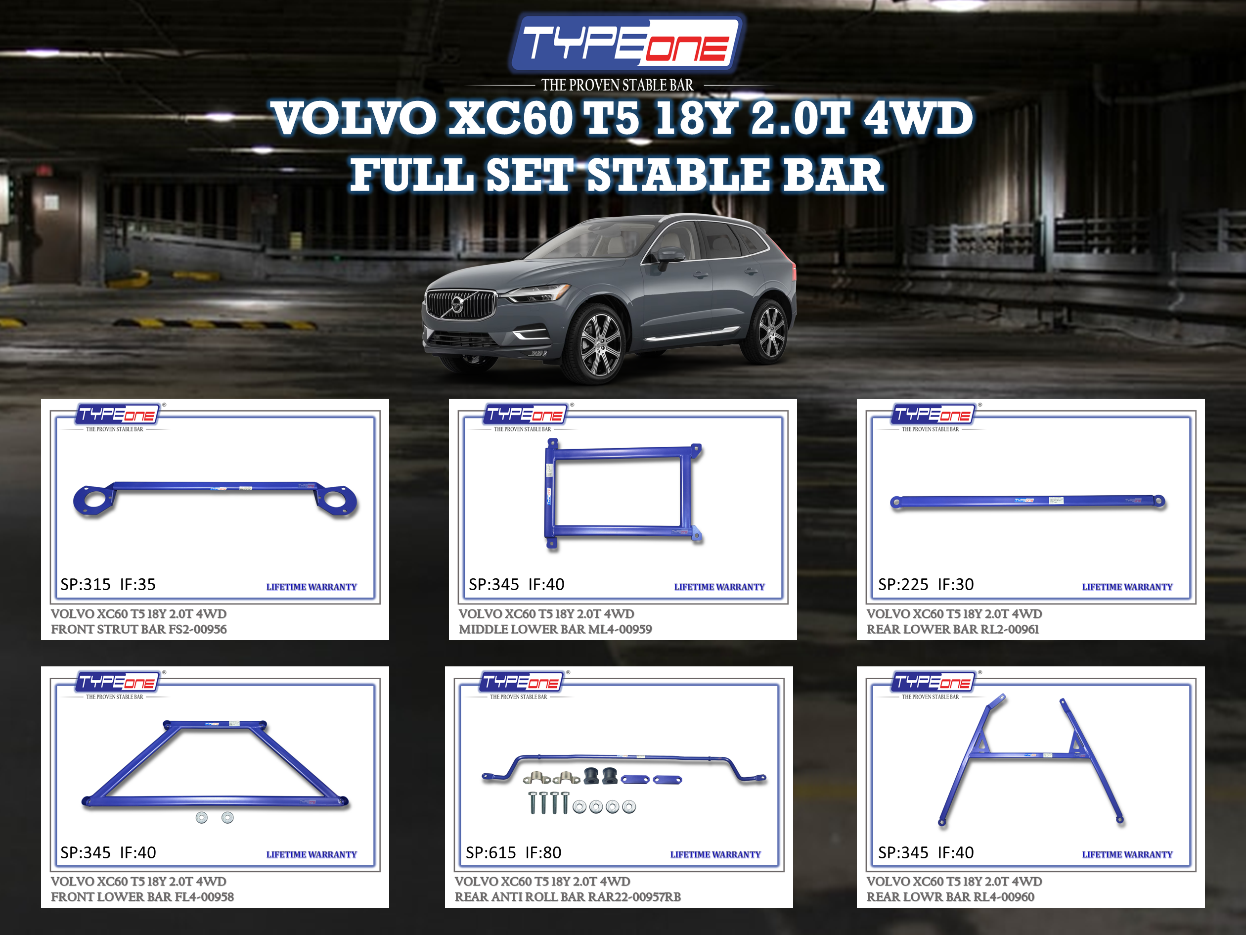 (TYPEONE) VOLVO XC60 T5 18Y 2.0T 4WD