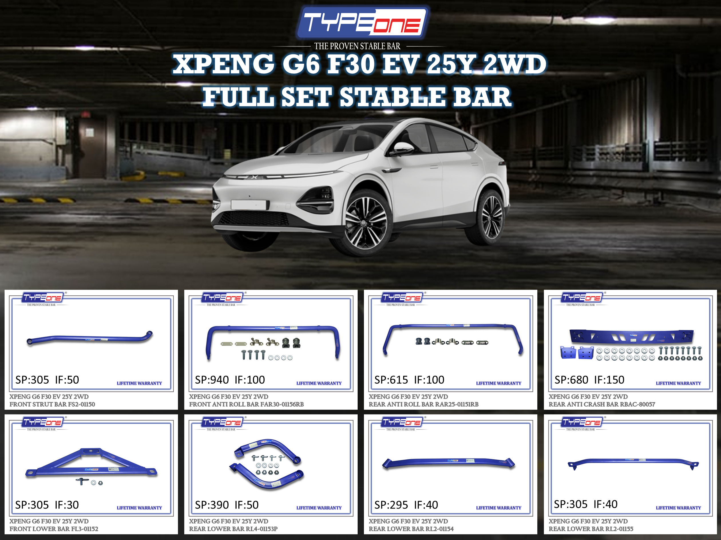 (TYPEONE) XPENG G6 EV F30 25Y 2WD