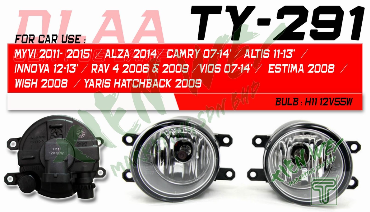 DLAA FOG LAMP FOR TOYOTA & PERODUA