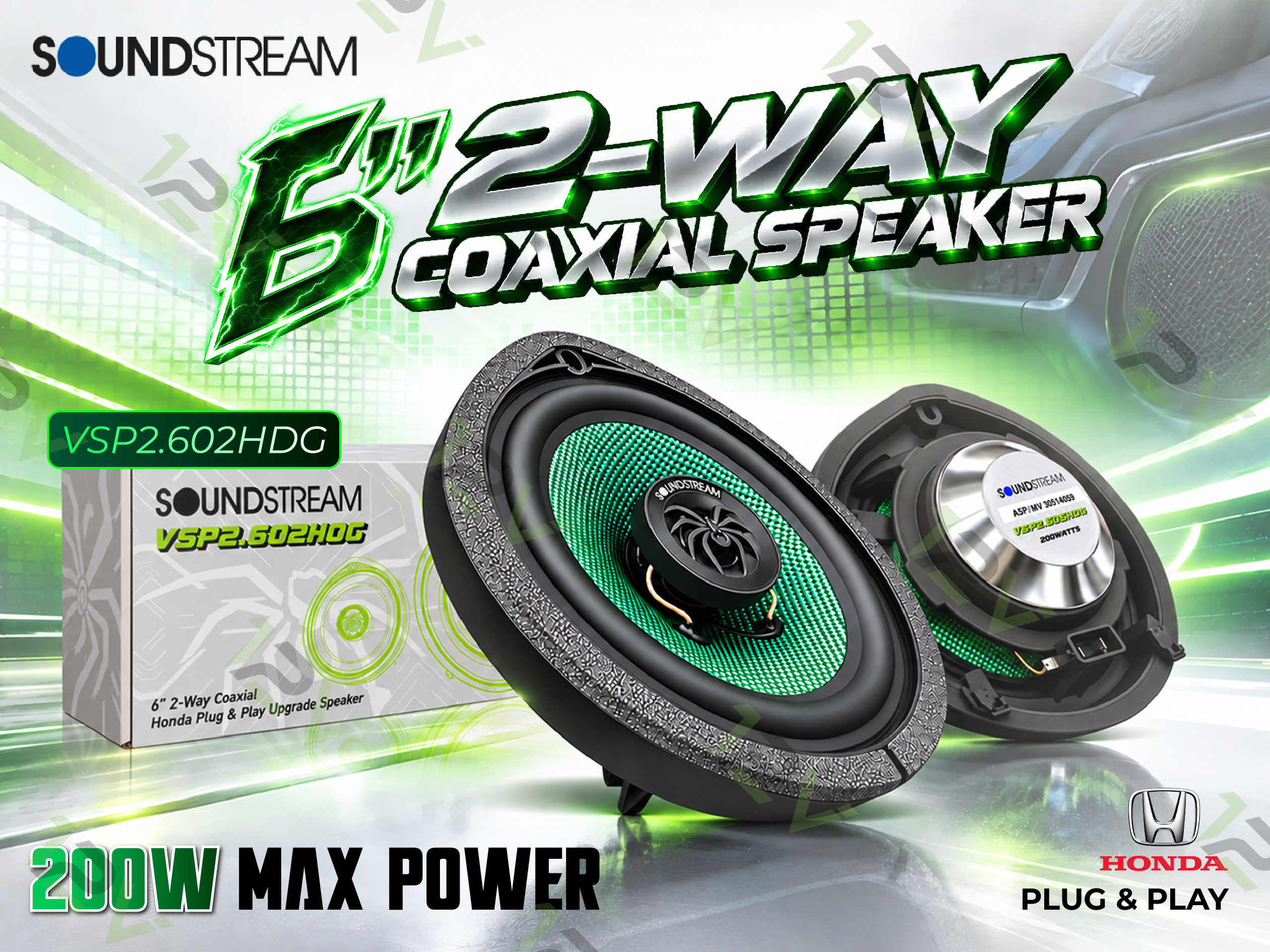 SOUNDSTREAM OEM 6" 2 WAY COAXIAL SPEAKER PRO SERIES HONDA