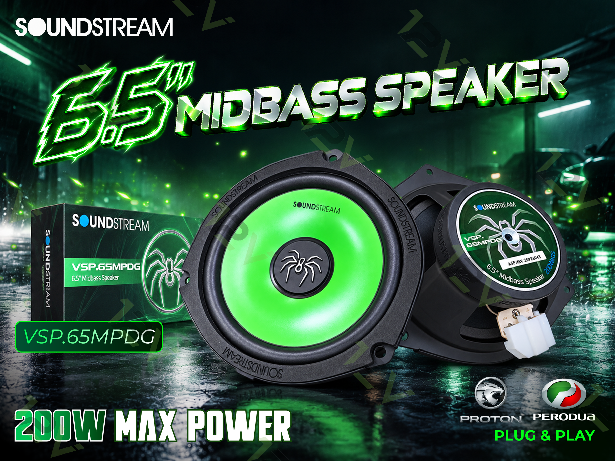SOUNDSTREAM 6.5" MID BASS PERODUA OEM SPEAKER