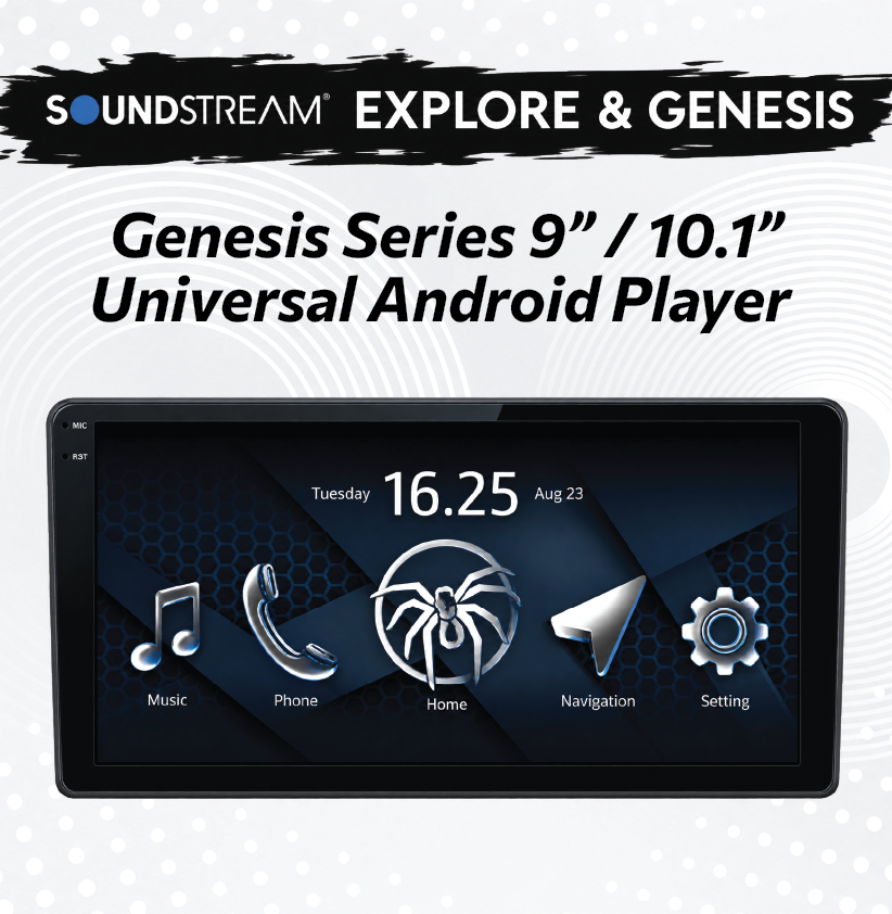 SOUNDSTREAM ANZUO GENESIS SERIES - 9" / 10" UNIVERSAL ANDROID PLAYER
