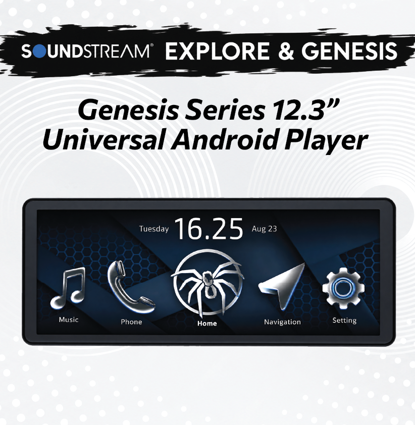 SOUNDSTREAM ANZUO GENESIS SERIES - 12.3" UNIVERSAL ANDROID PLAYER