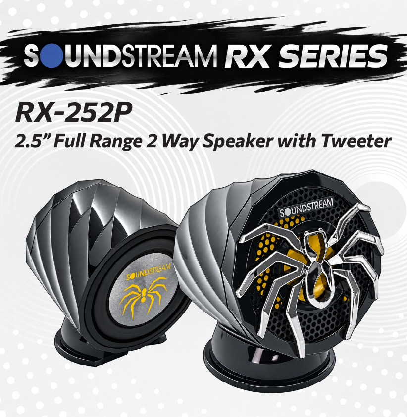 SOUNDSTREAM RX SERIES - 2.5" FULL RANGE 2 WAY SPEAKER WITH TWEETER